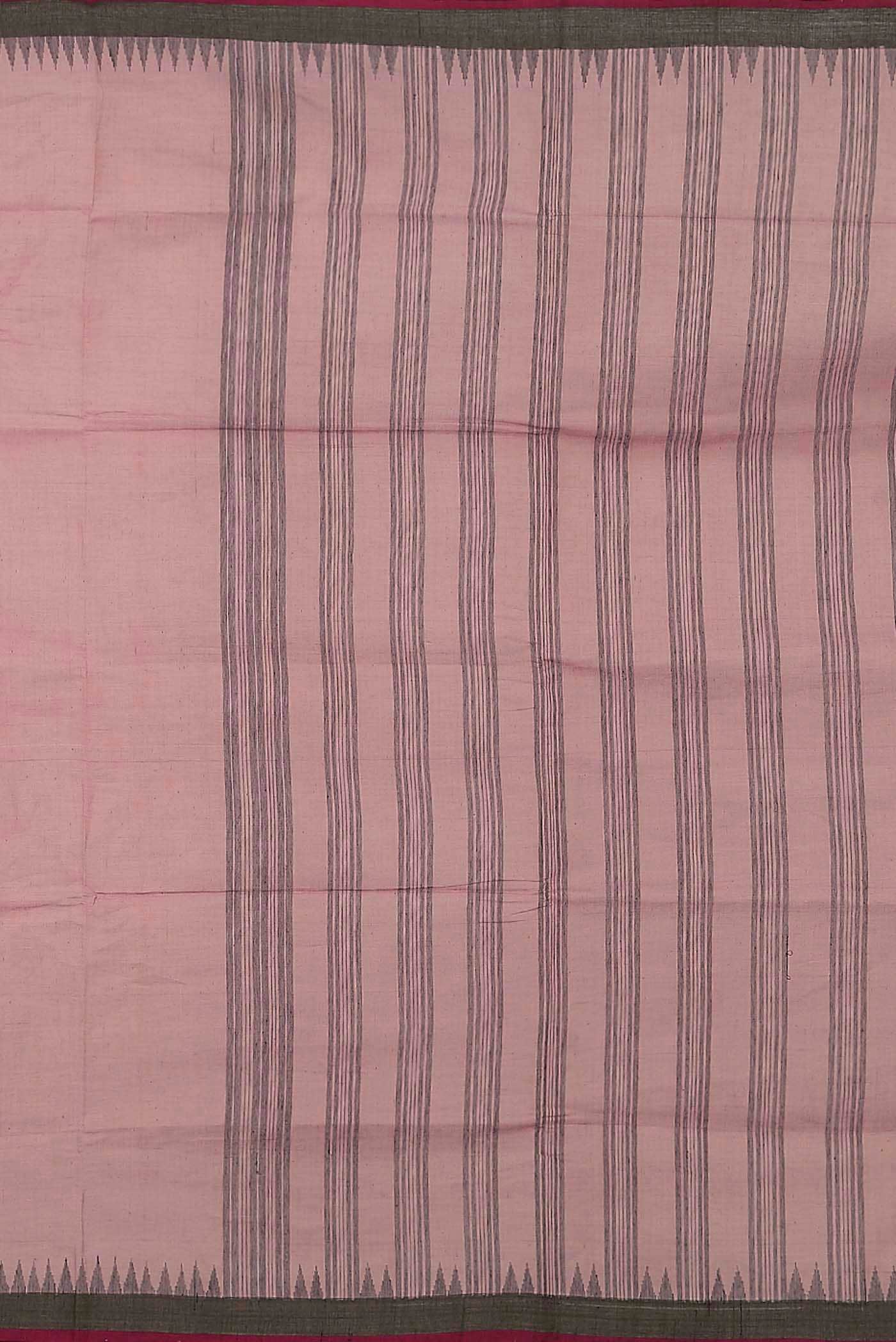 Rose pink Mangalagiri Cotton Saree