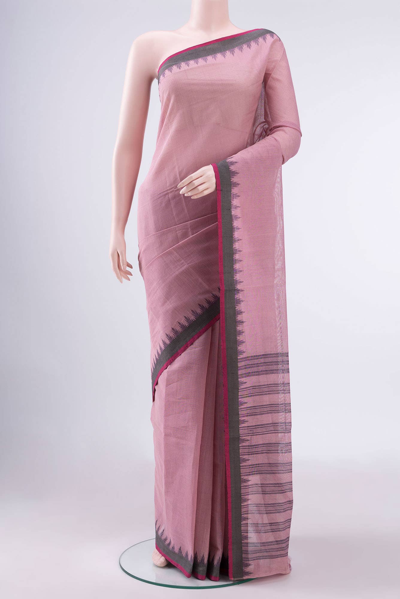 Rose pink Coimbatore Cotton Saree