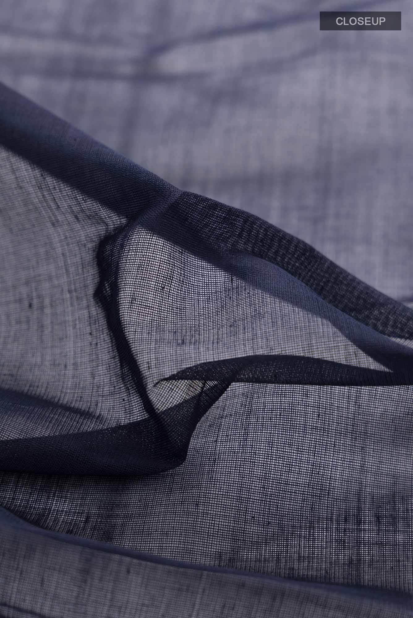 Navy Blue Coimbatore Cotton Saree