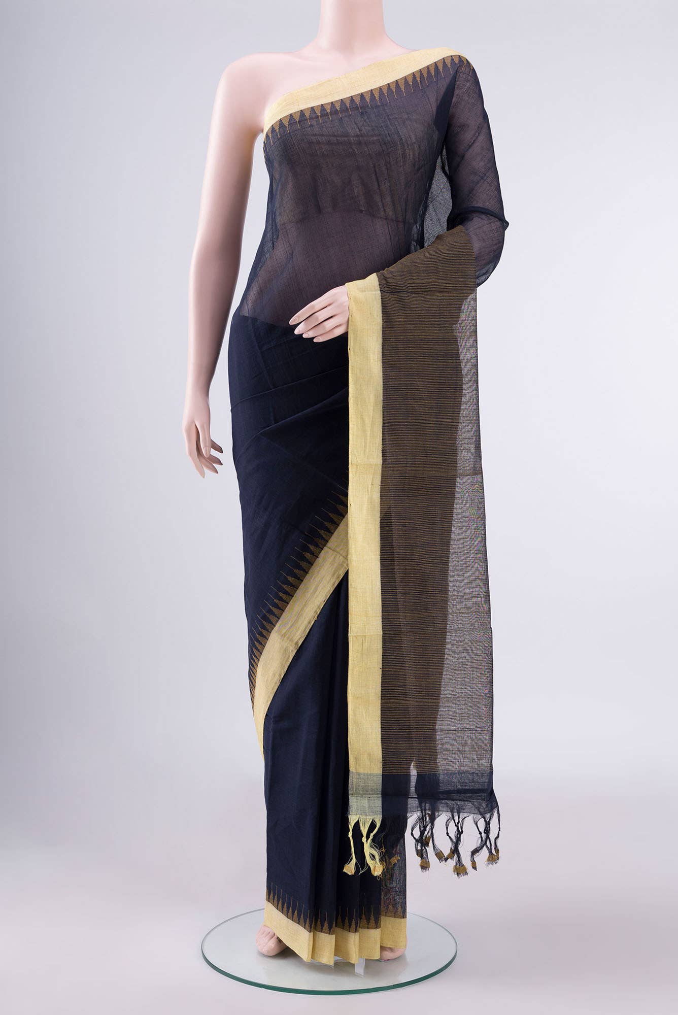 Navy Blue Coimbatore Cotton Saree