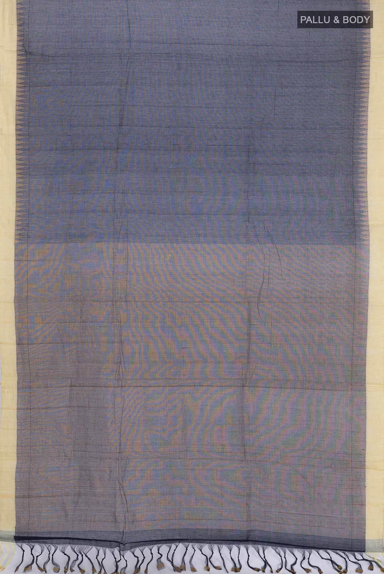 Navy Blue Coimbatore Cotton Saree