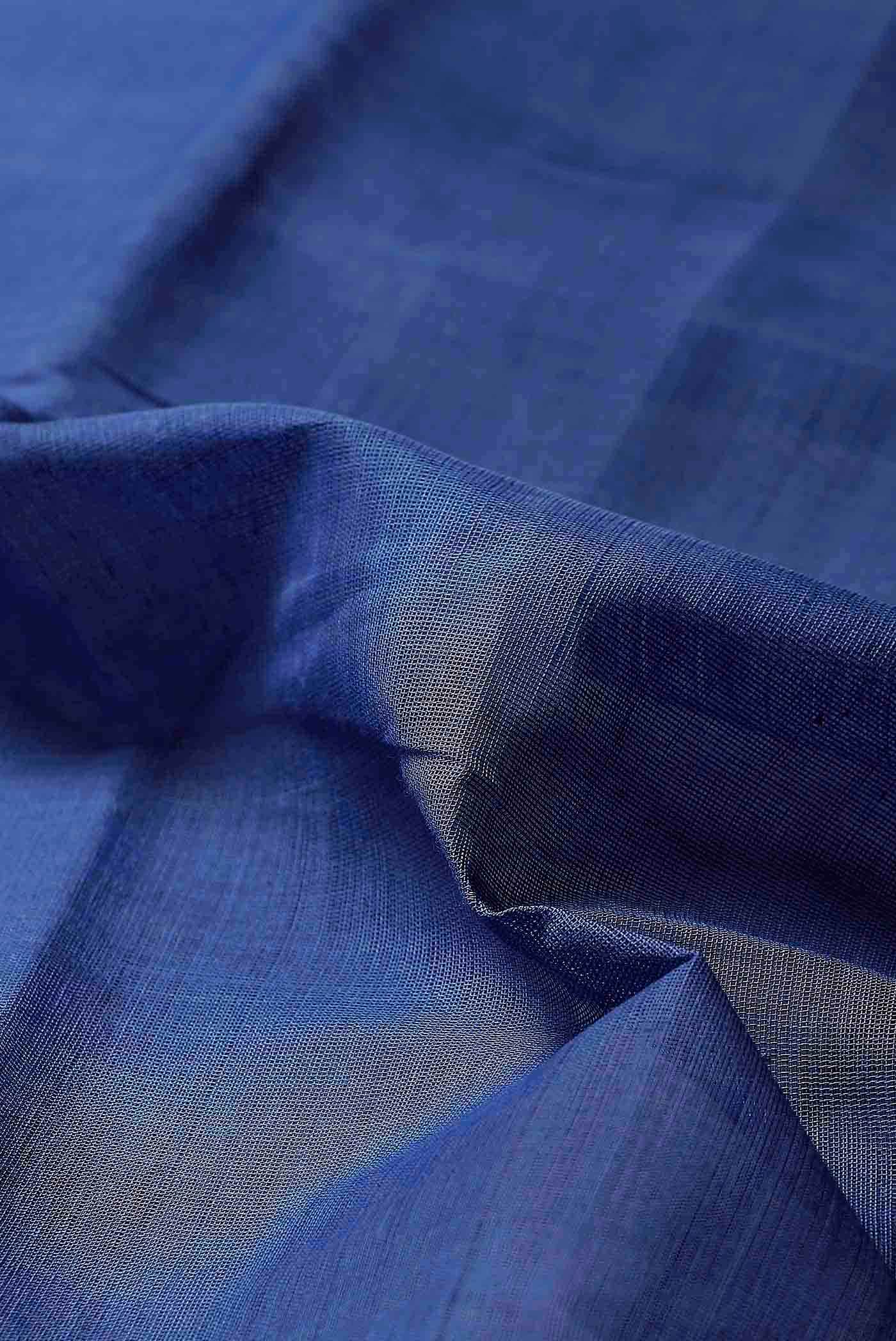 Blue Mangalagiri Cotton Saree