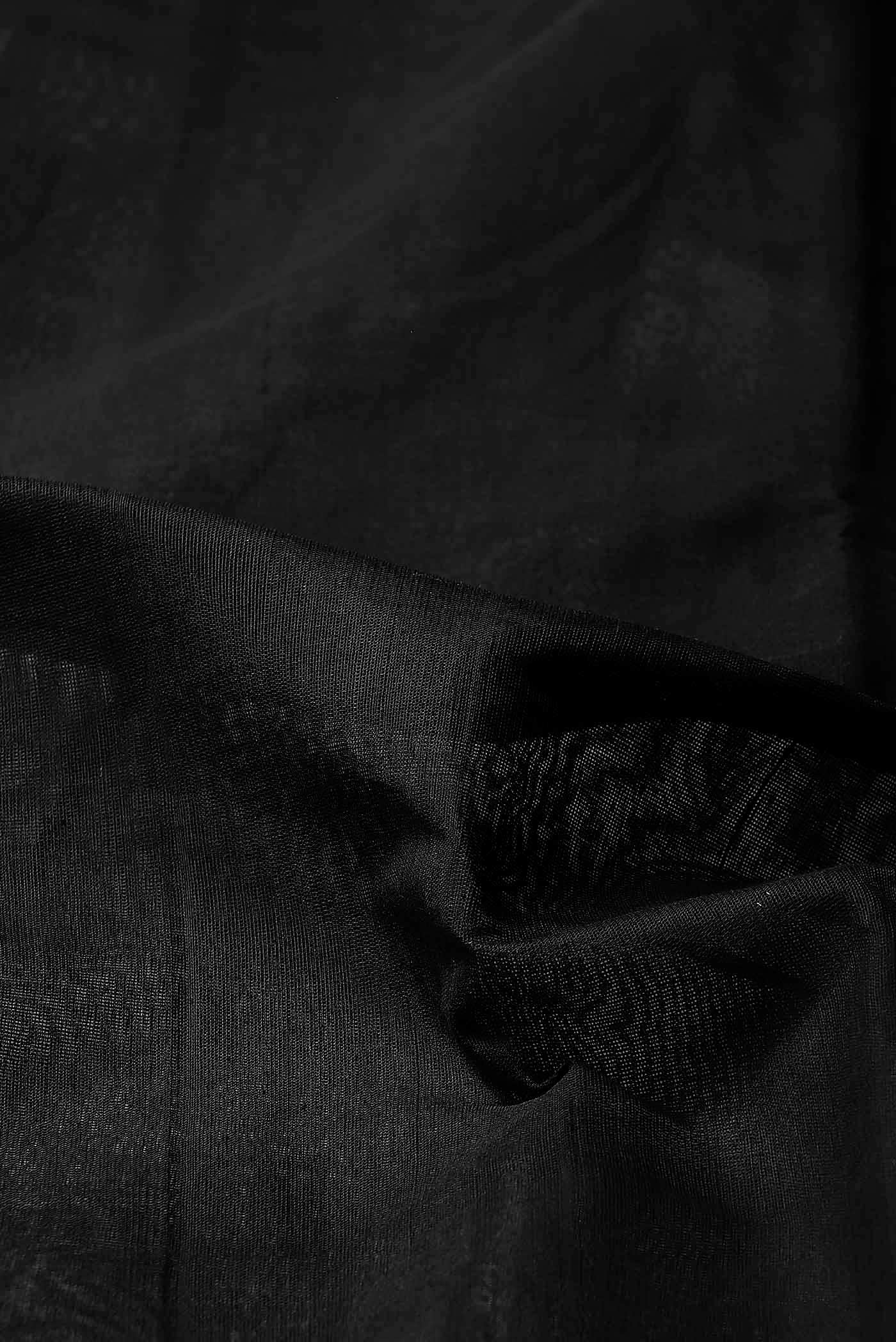 Black Mangalagiri Cotton Saree