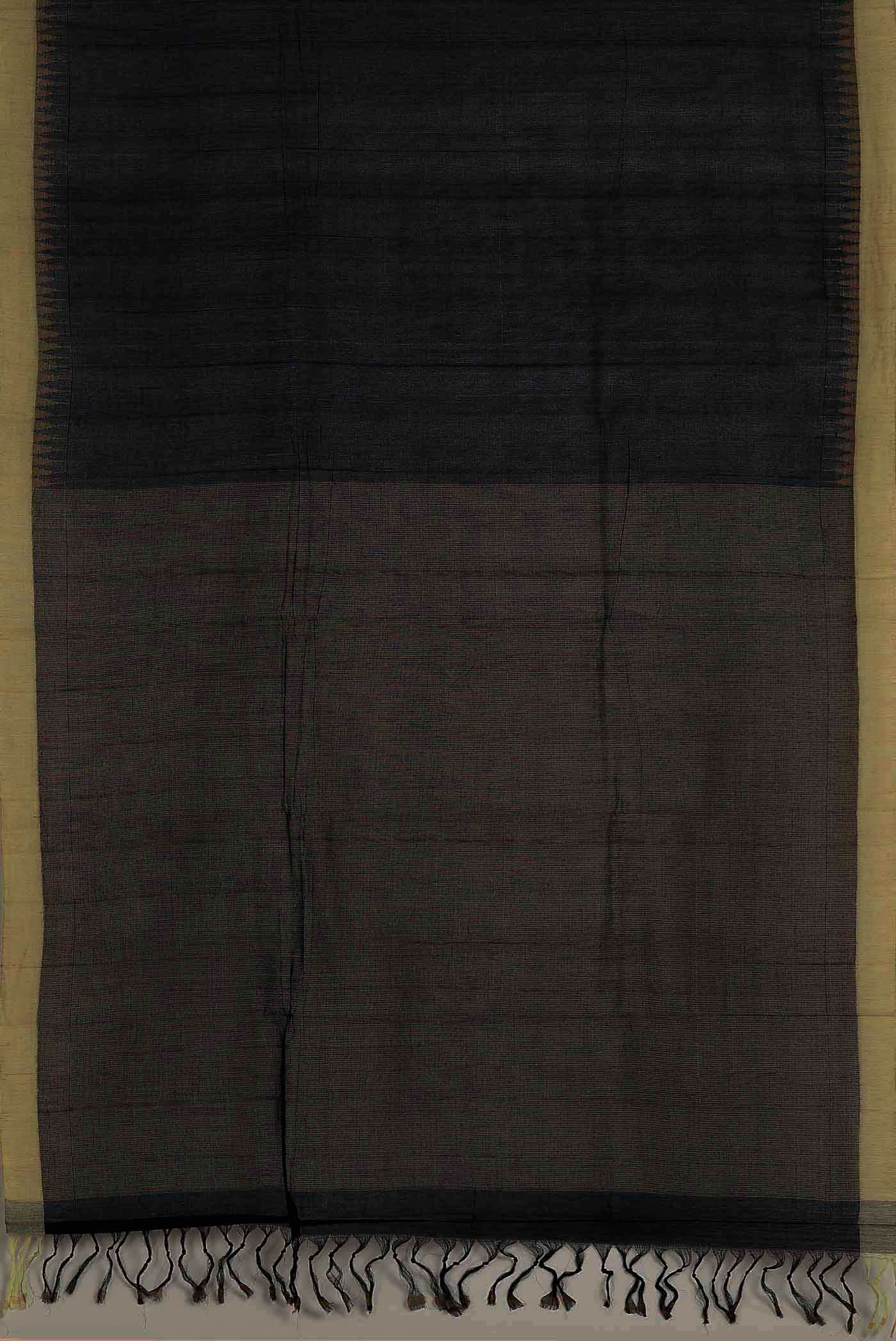 Black Mangalagiri Cotton Saree