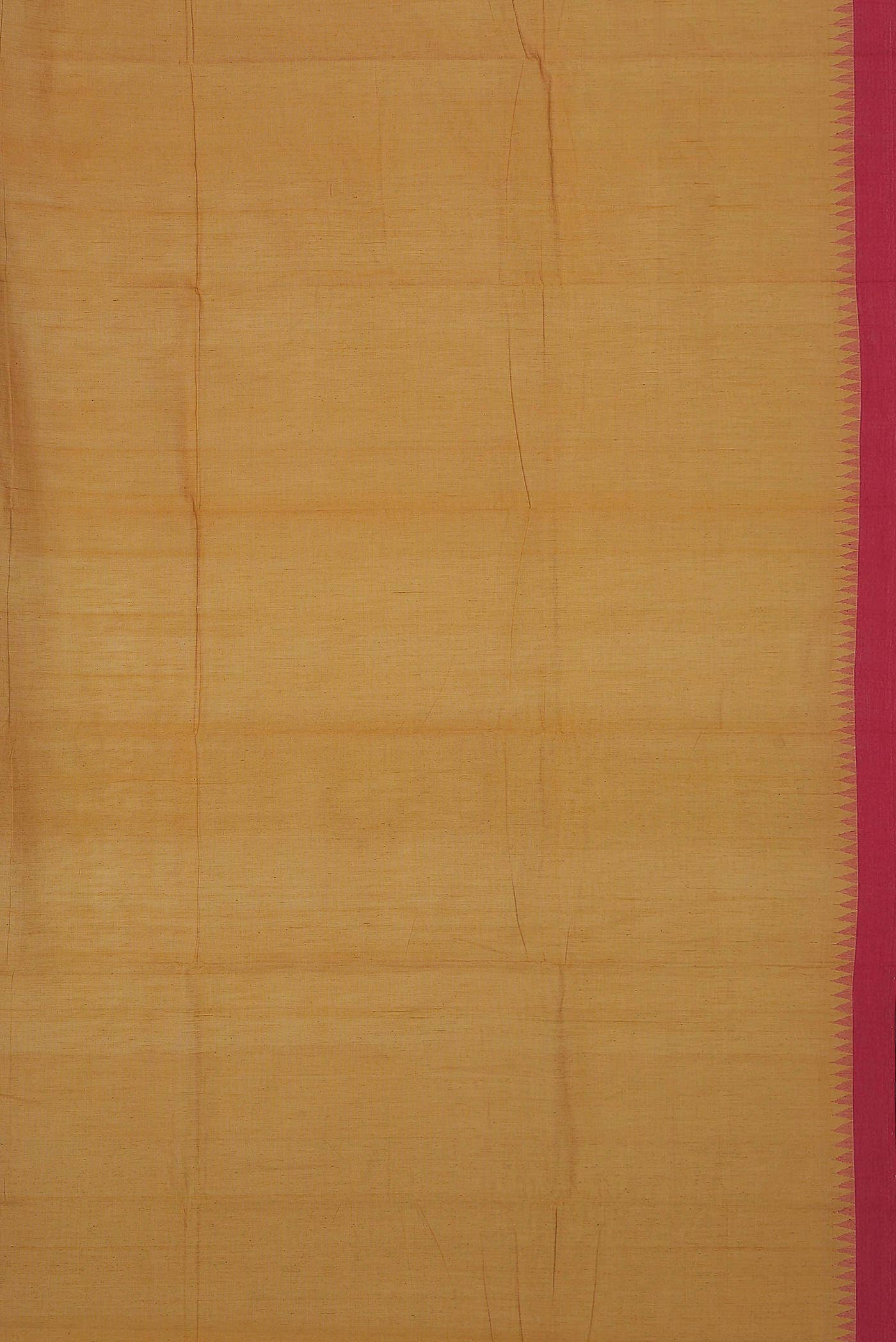 Yellow Mangalagiri Cotton Saree