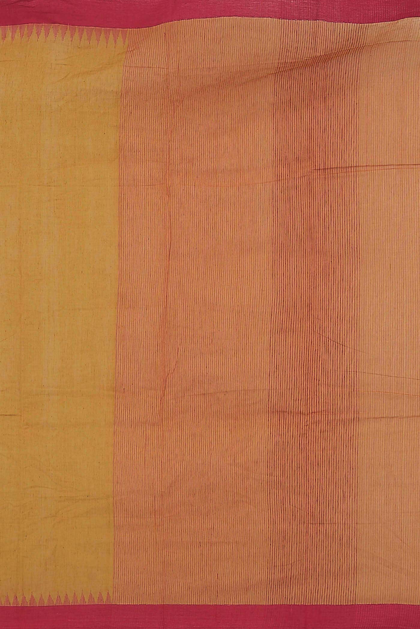 Yellow Mangalagiri Cotton Saree