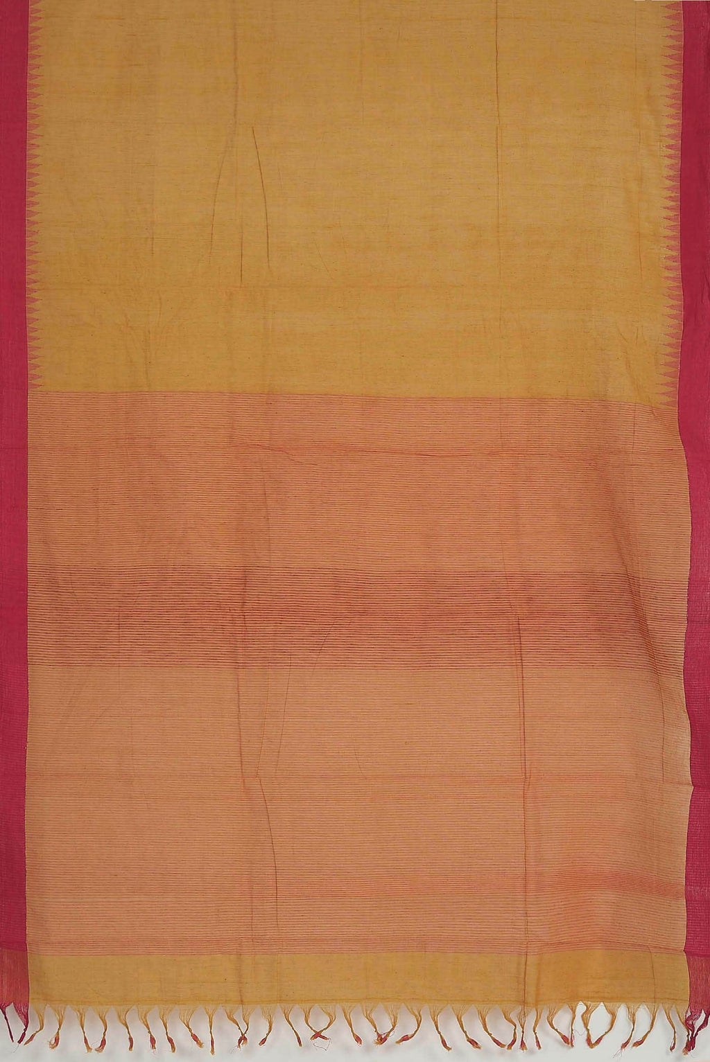Yellow Mangalagiri Cotton Saree