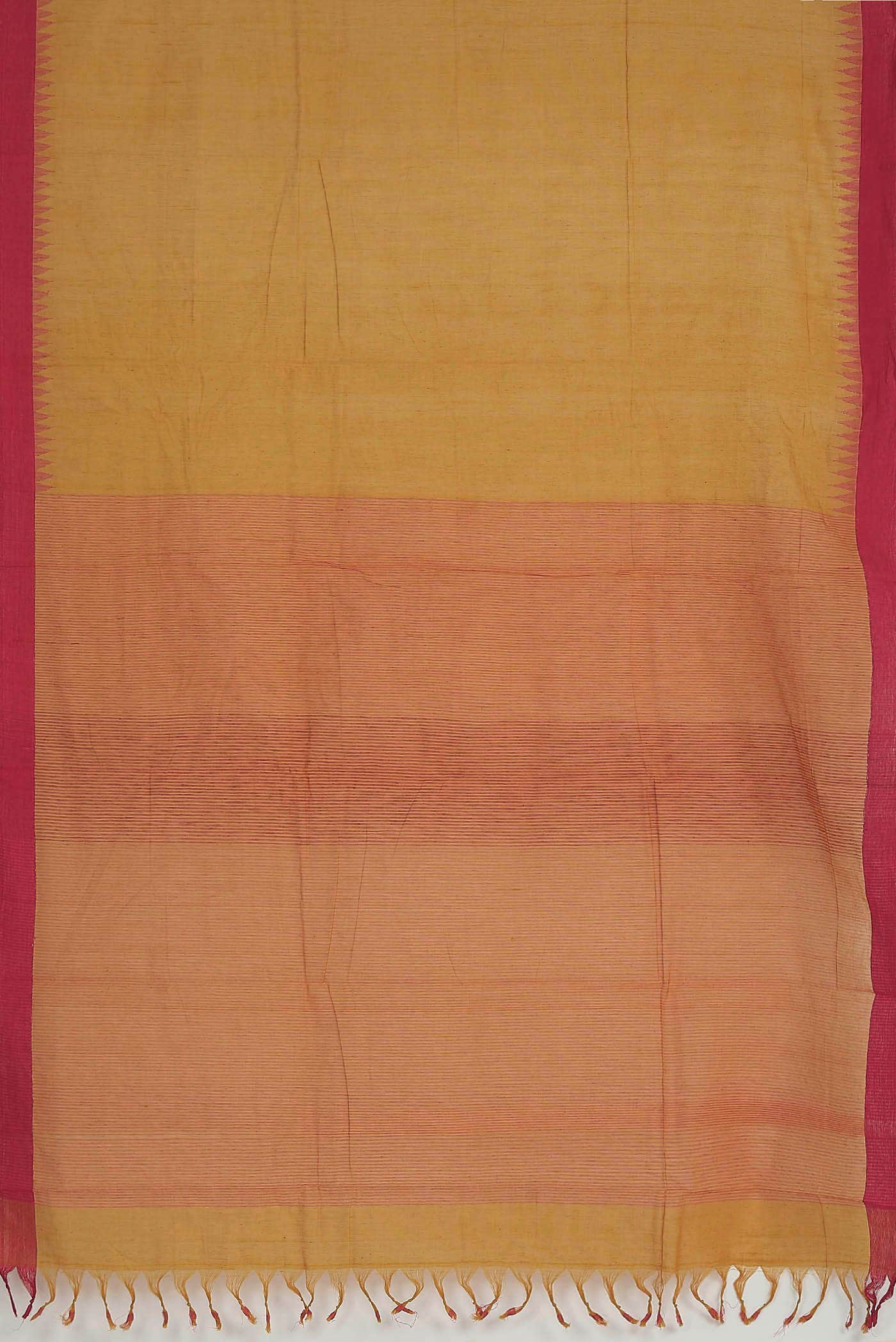Yellow Mangalagiri Cotton Saree