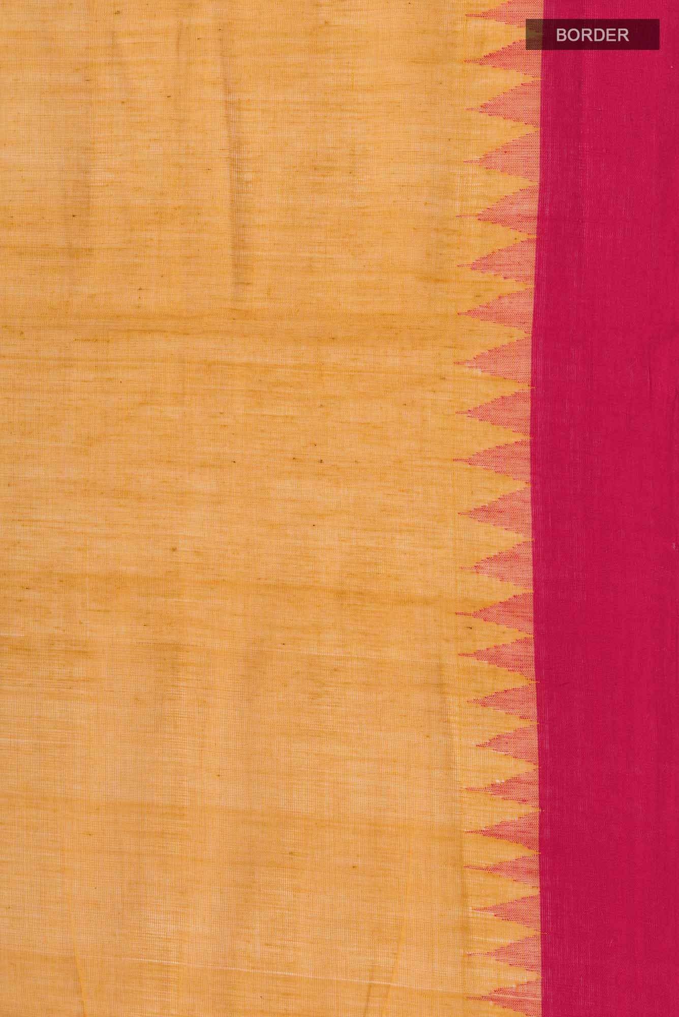 Mustard Coimbatore Cotton Saree