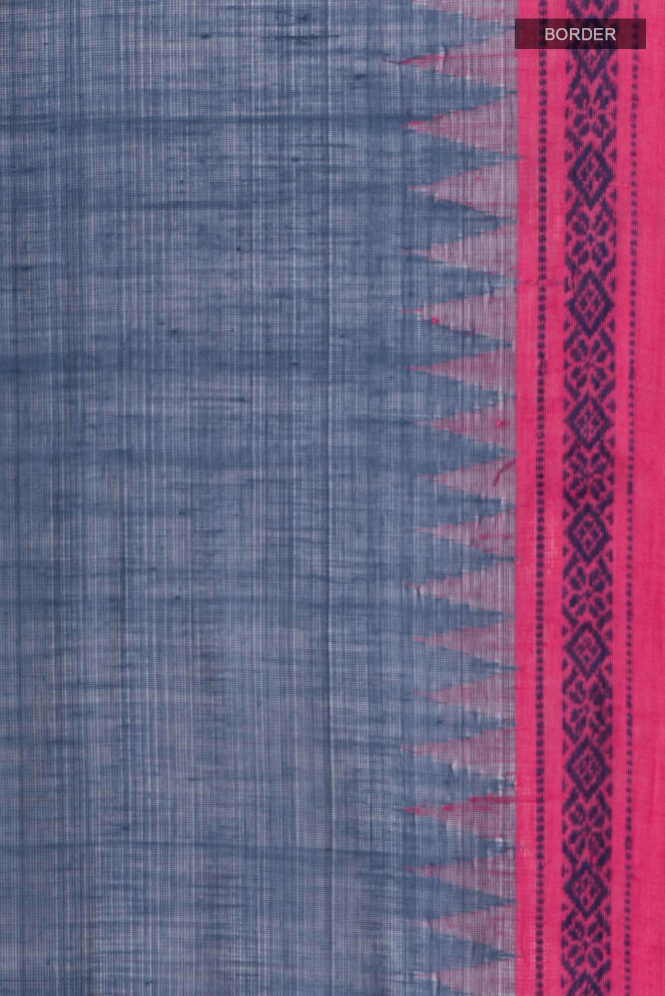 Blue Khadi Cotton Saree