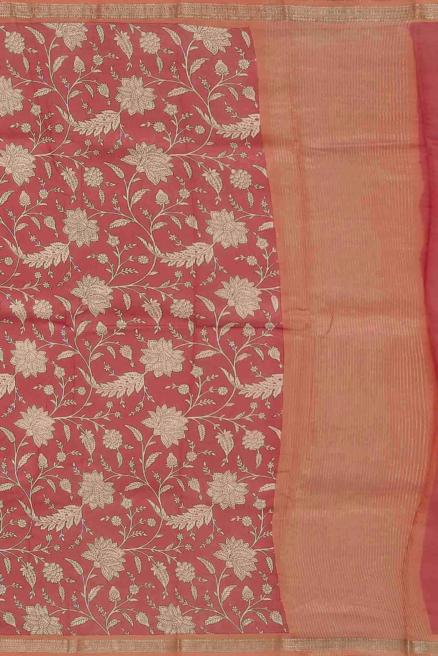 Pink Chanderi Silk Cotton Saree