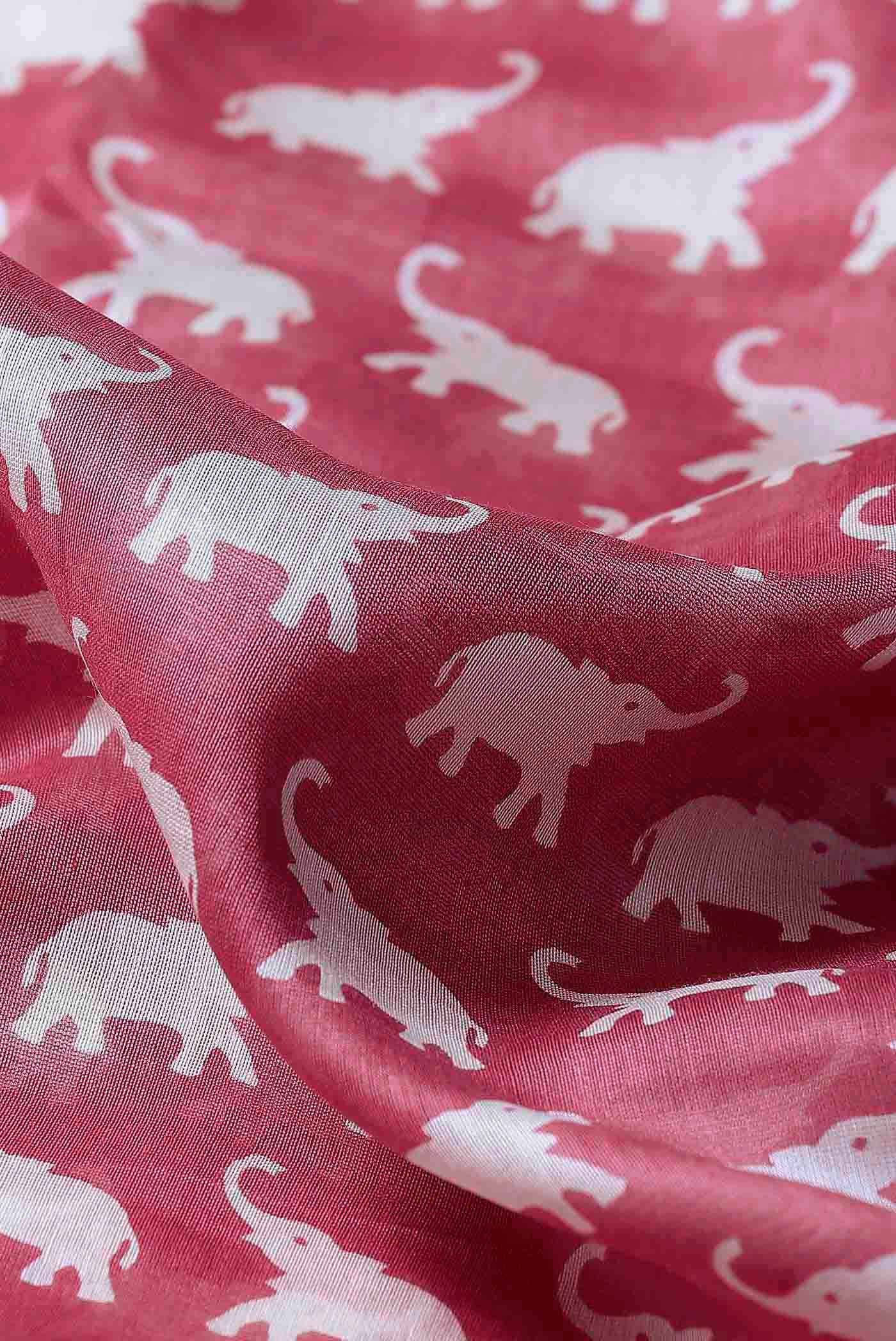 Coral Chanderi Silk Cotton Saree