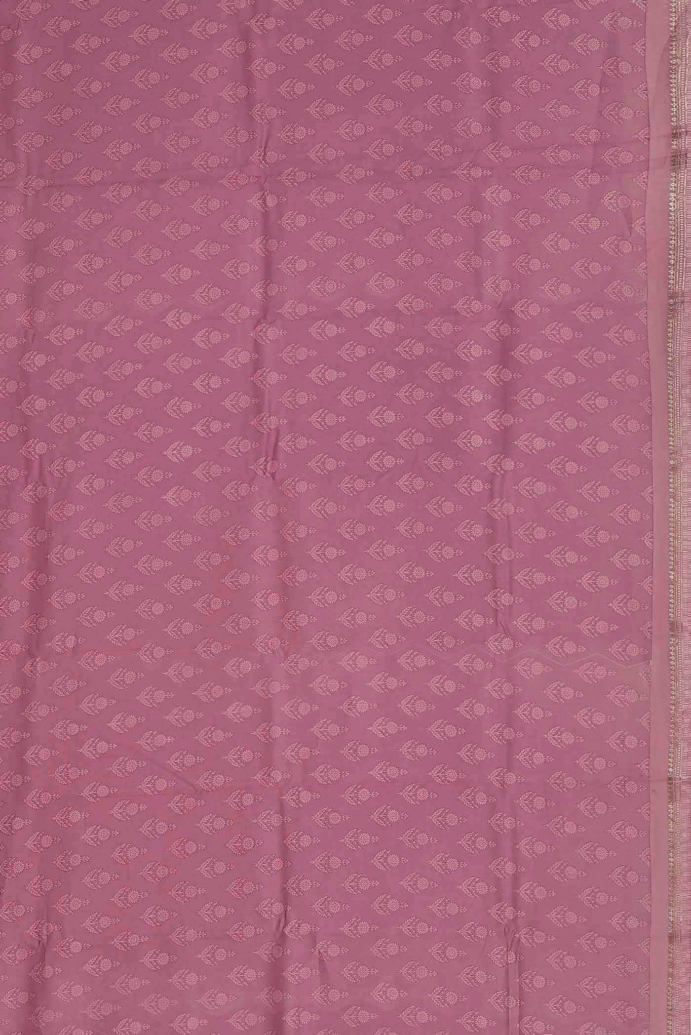 Rose pink Chanderi Silk Cotton Saree
