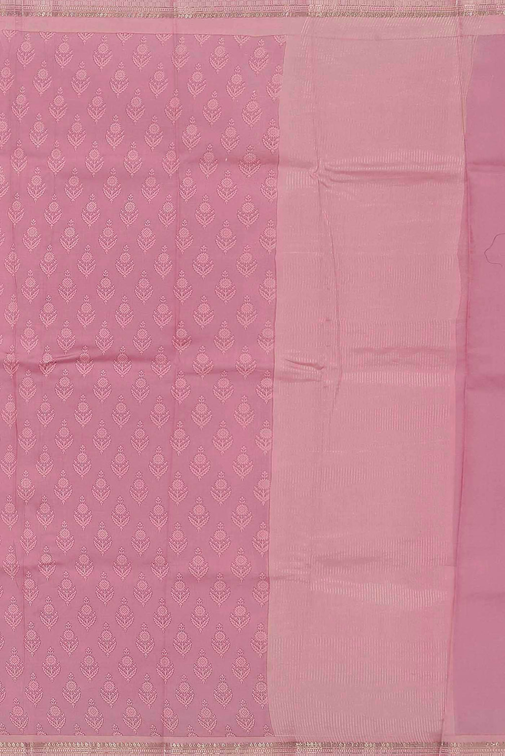 Rose pink Chanderi Silk Cotton Saree