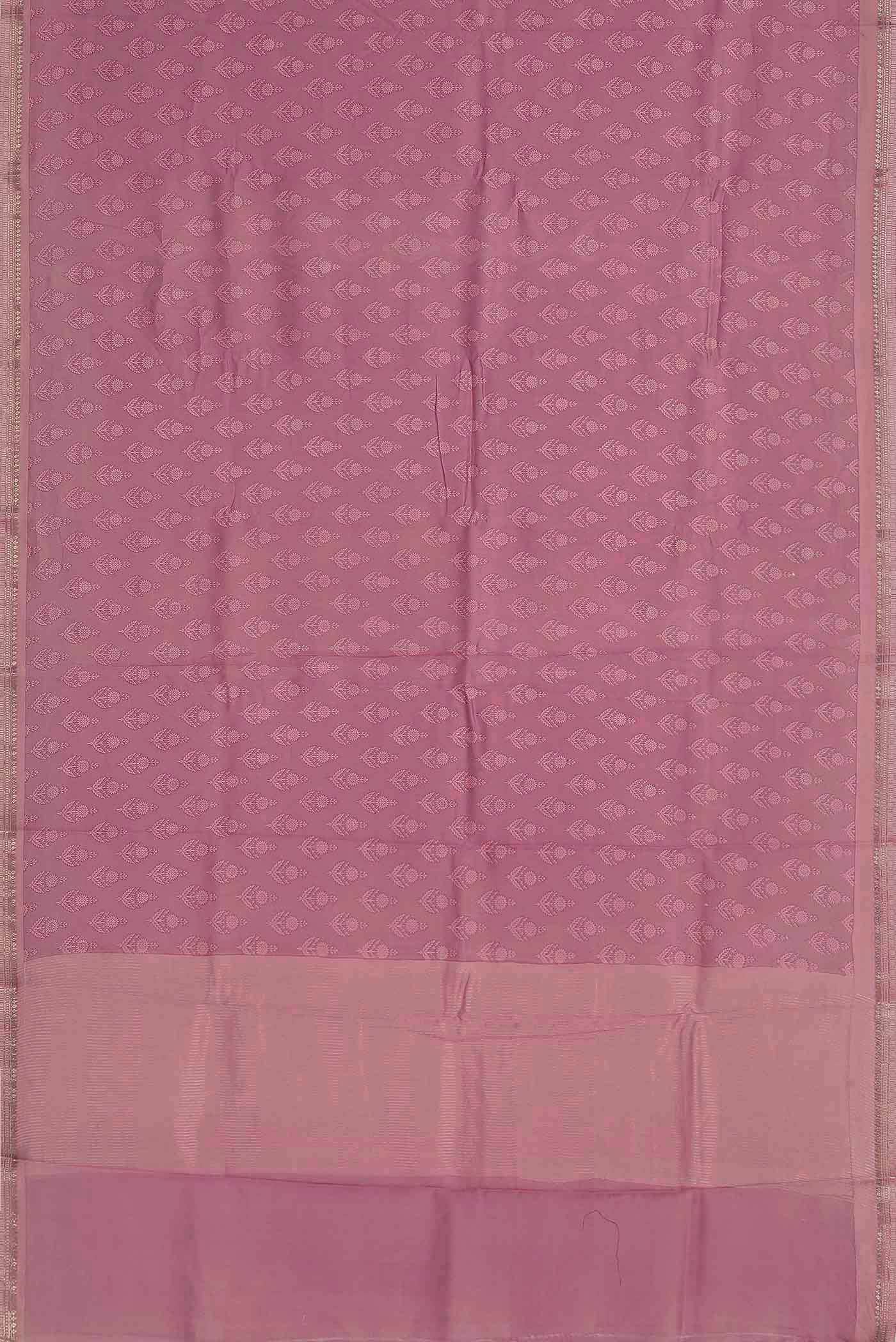 Rose pink Chanderi Silk Cotton Saree