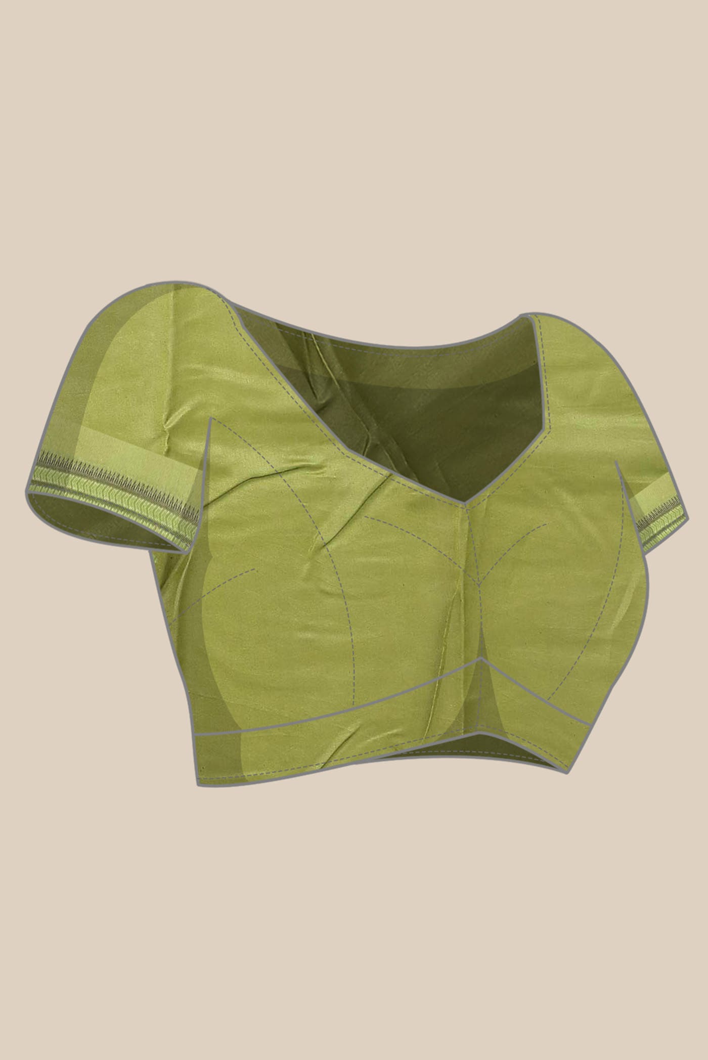 Green Chanderi Silk Cotton Saree