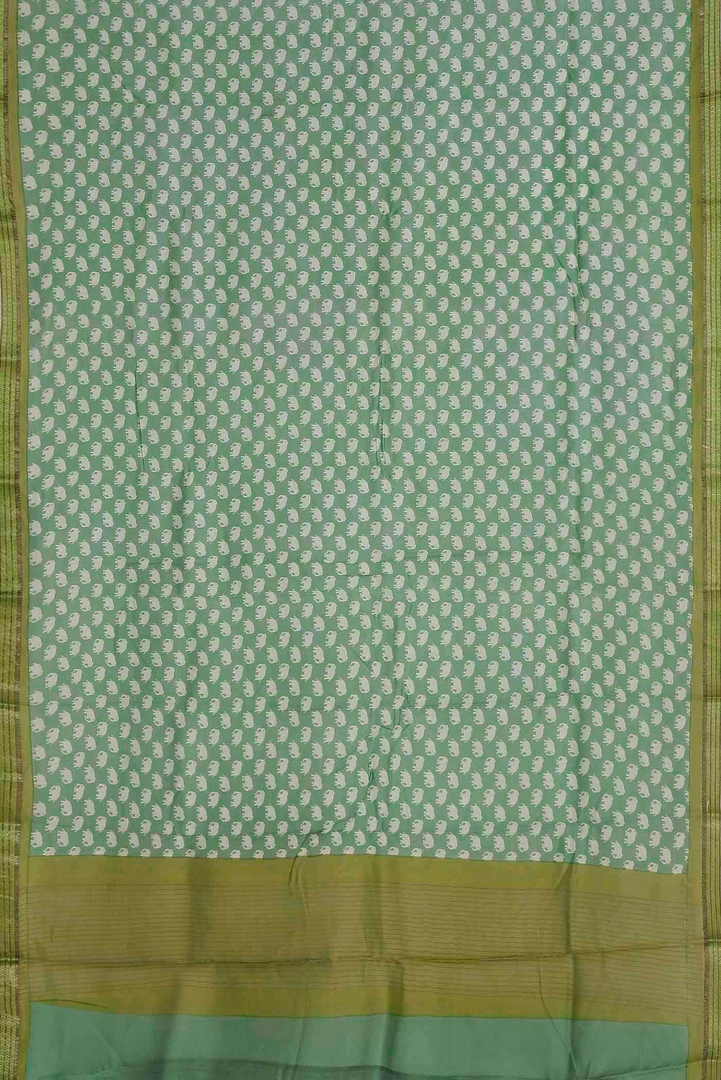 Green Chanderi Silk Cotton Saree