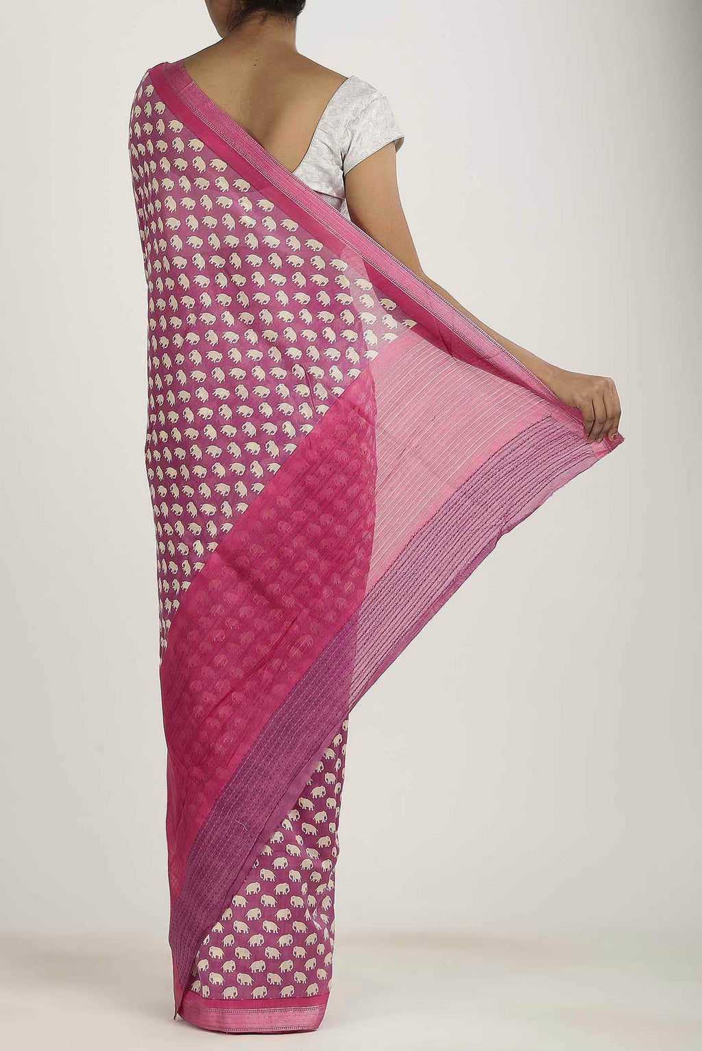 Pink Chanderi Silk Cotton Saree
