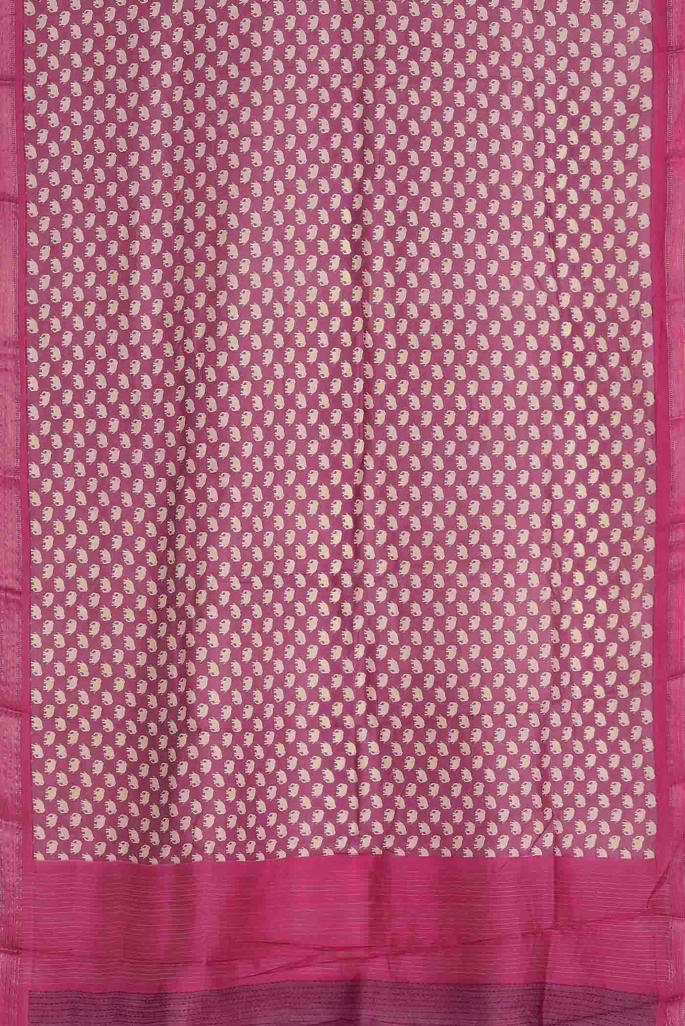Pink Chanderi Silk Cotton Saree