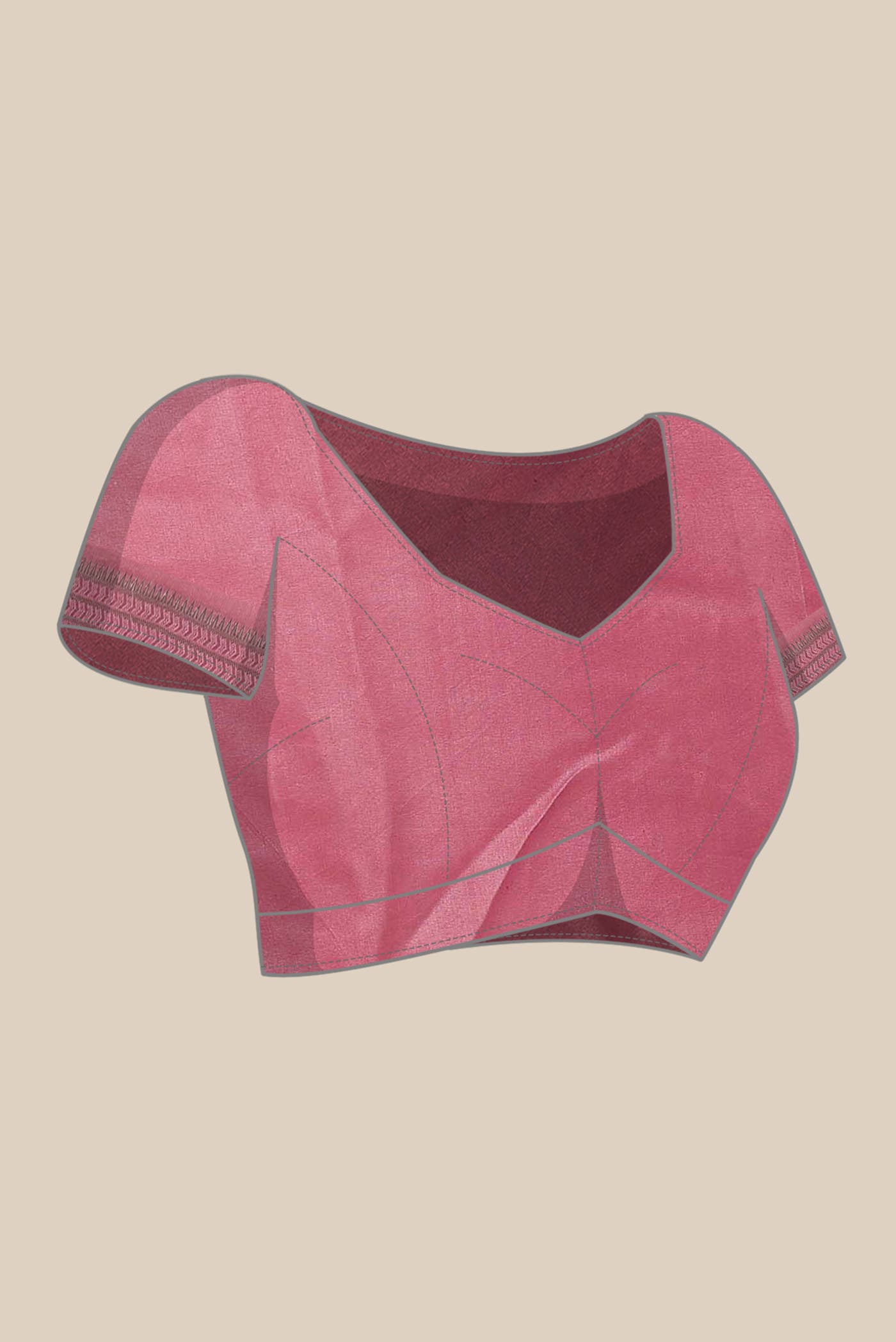 Mauve Chanderi Silk Cotton Saree