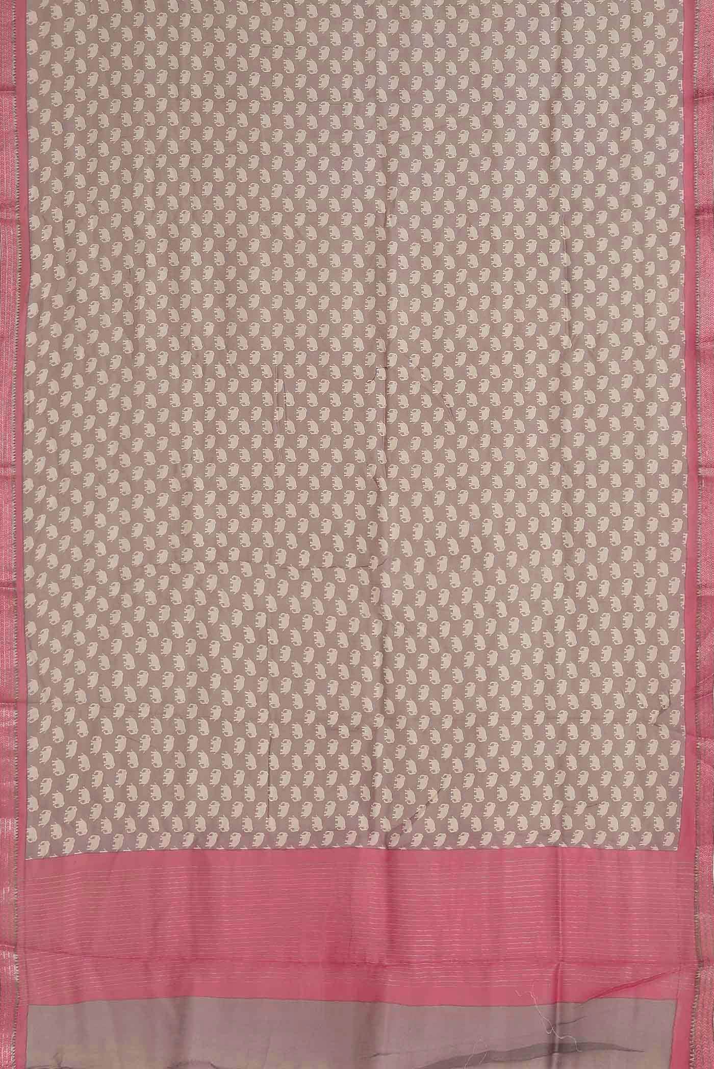 Mauve Chanderi Silk Cotton Saree