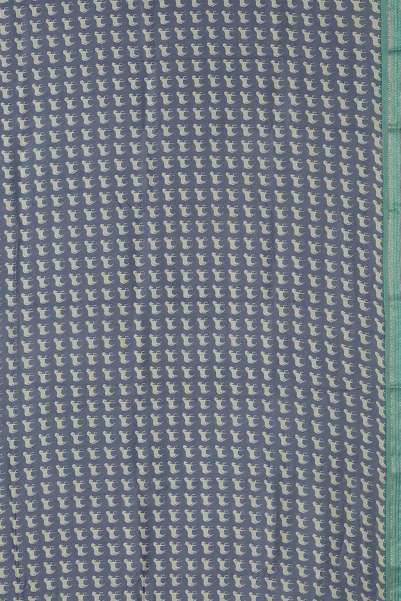 Blue Chanderi Silk Cotton Saree