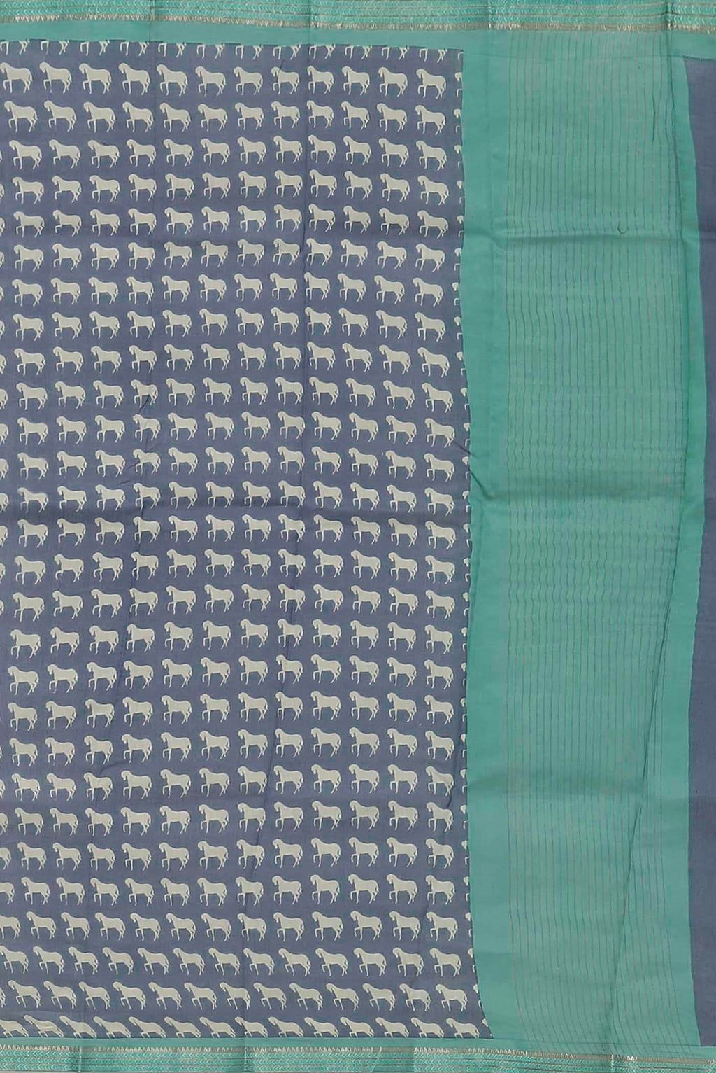 Blue Chanderi Silk Cotton Saree
