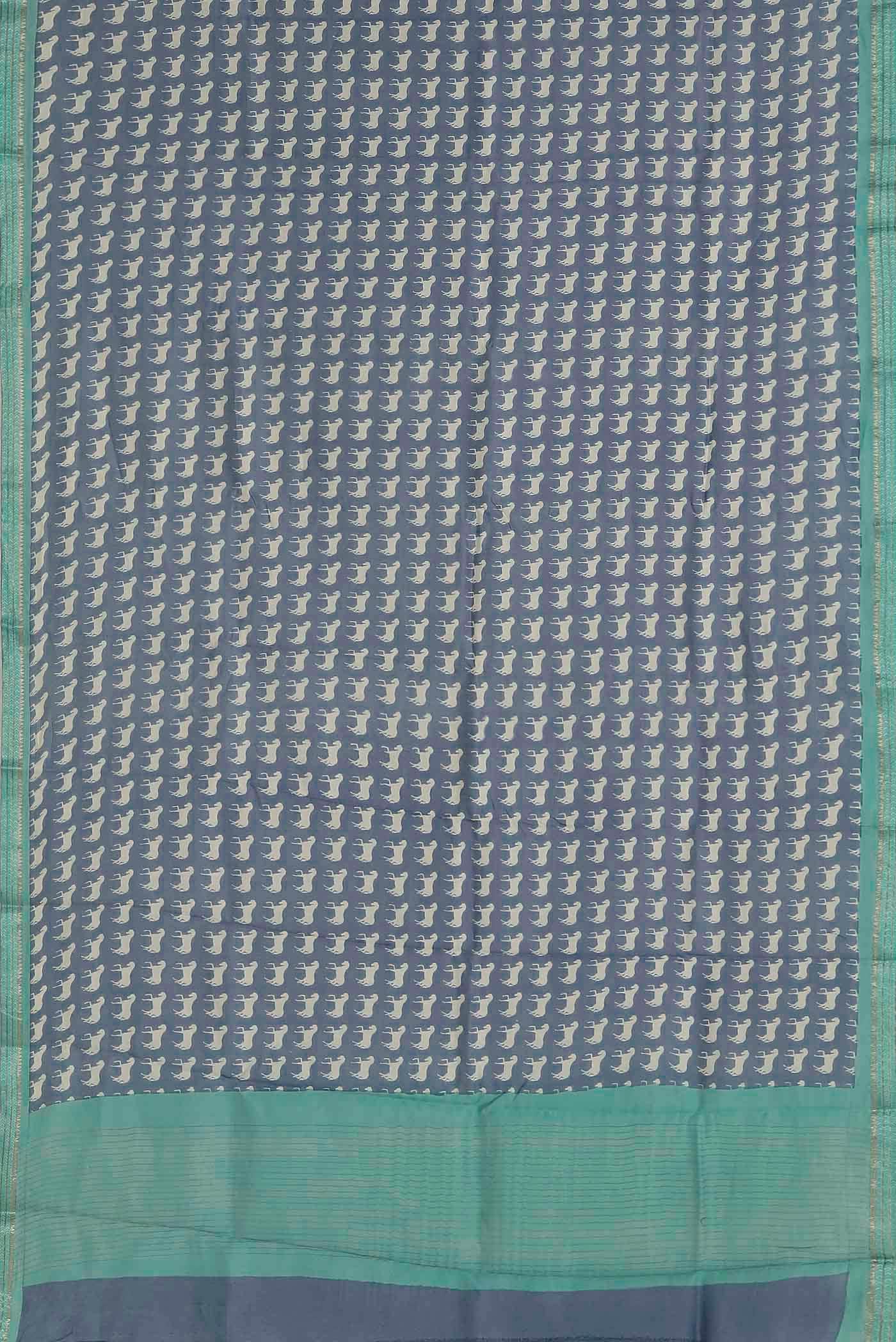 Blue Chanderi Silk Cotton Saree
