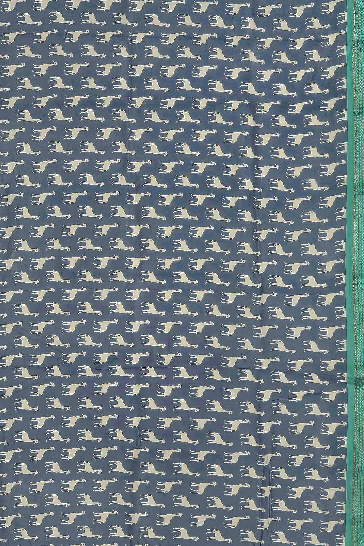 Blue Chanderi Silk Cotton Saree