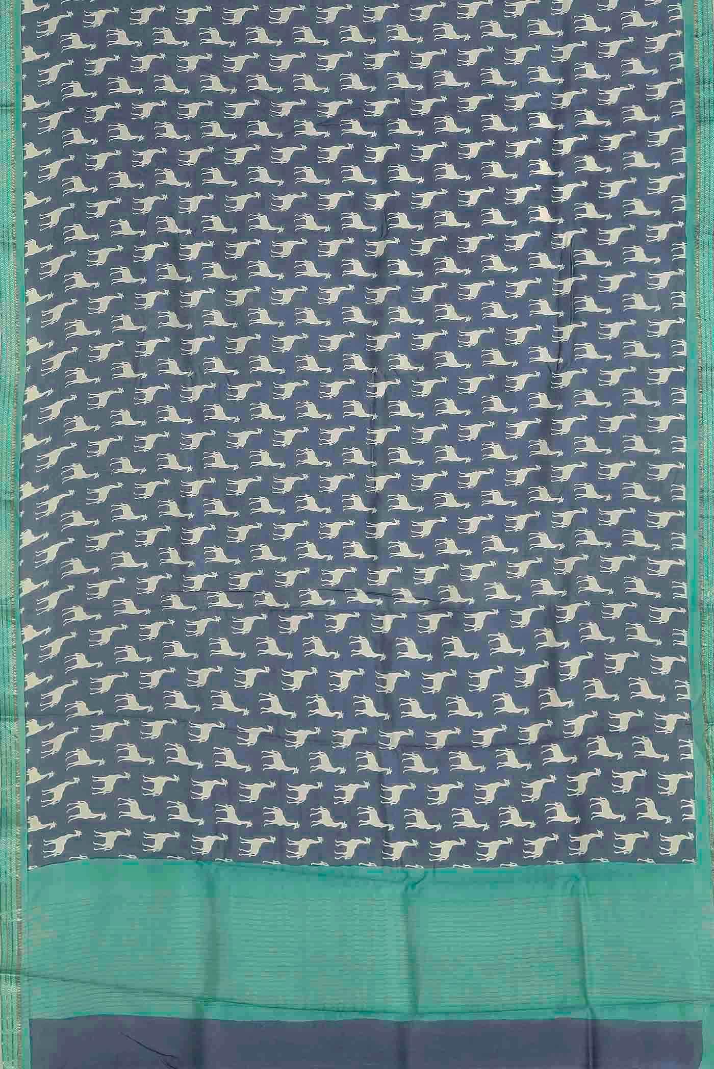 Blue Chanderi Silk Cotton Saree