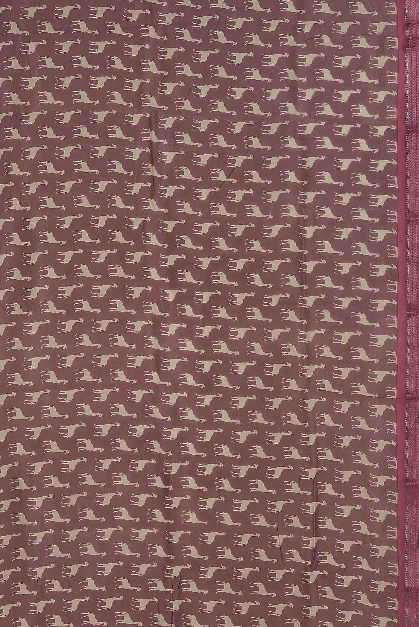 Mauve Chanderi Silk Cotton Saree
