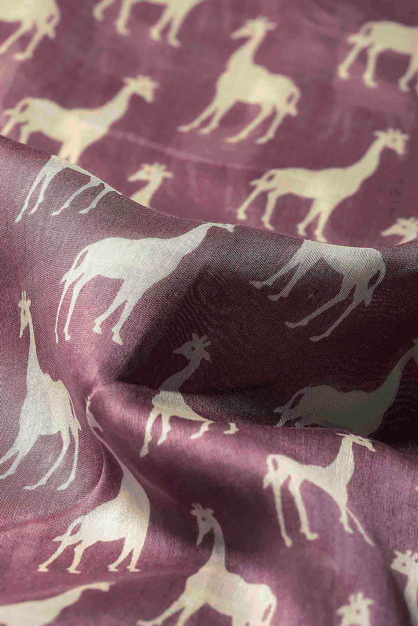 Mauve Chanderi Silk Cotton Saree
