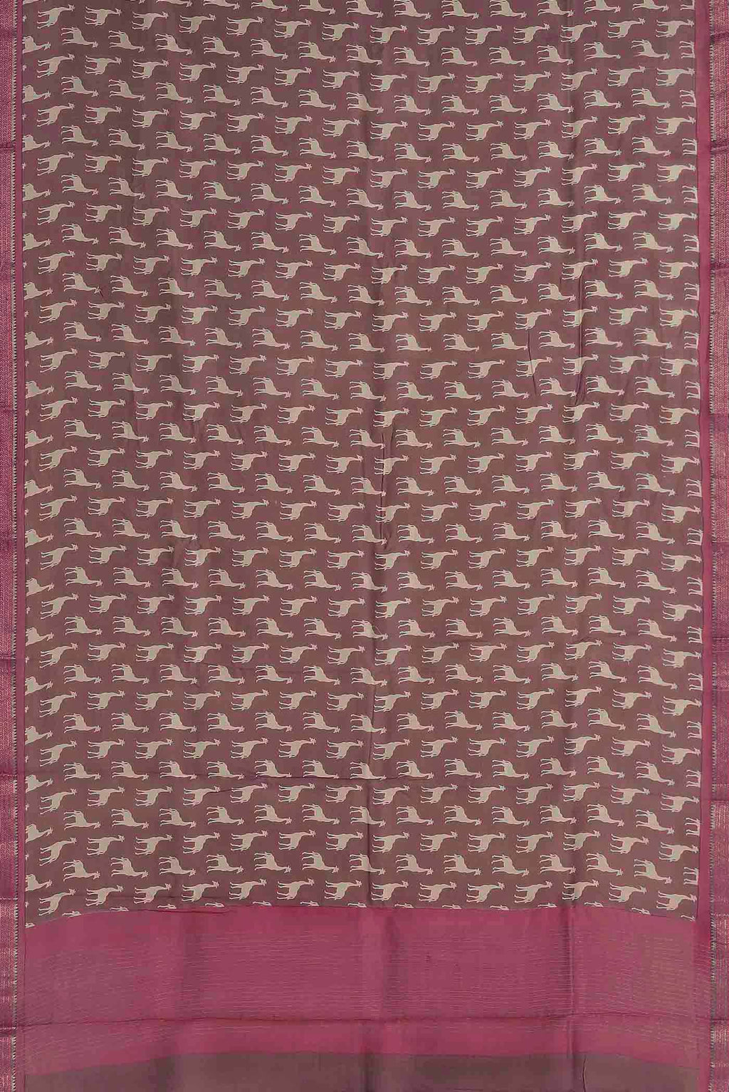 Mauve Chanderi Silk Cotton Saree