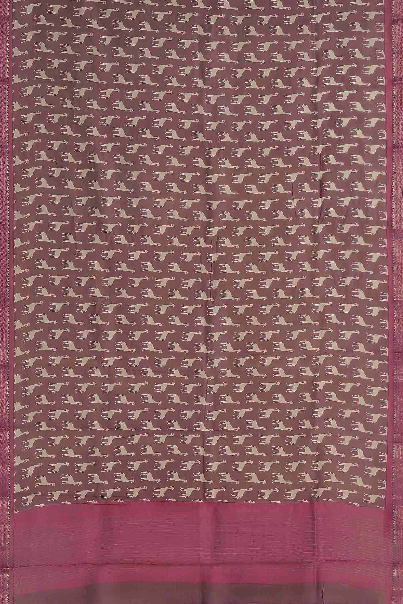 Mauve Chanderi Silk Cotton Saree