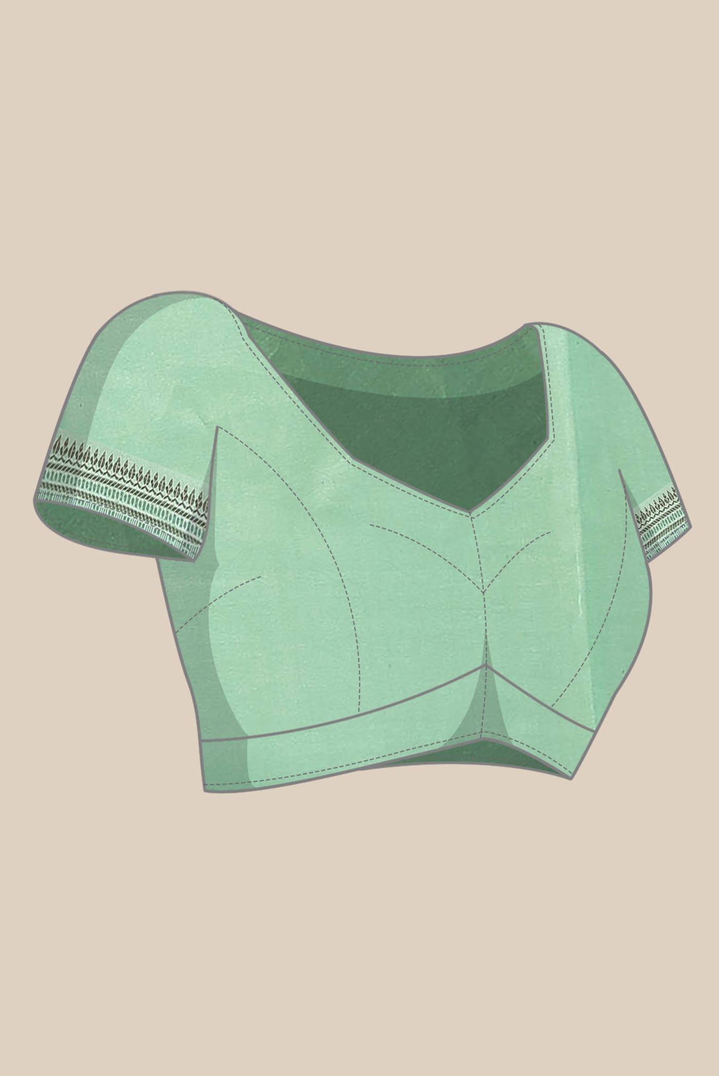 Green Chanderi Silk Cotton Saree