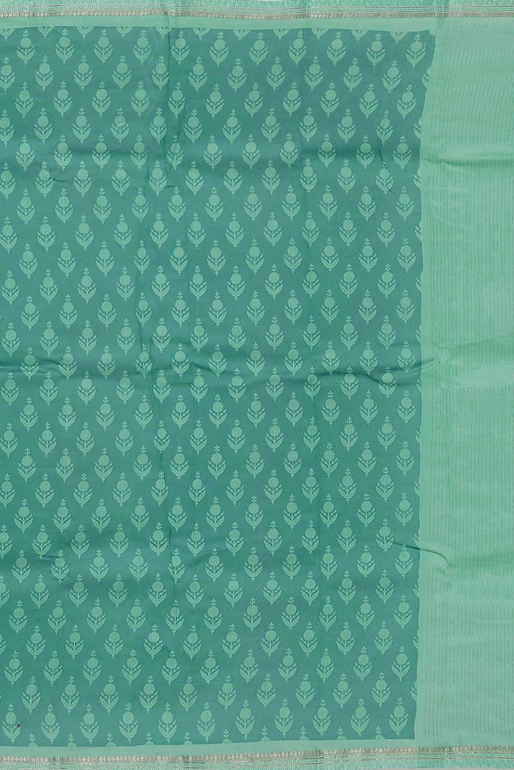Green Chanderi Silk Cotton Saree