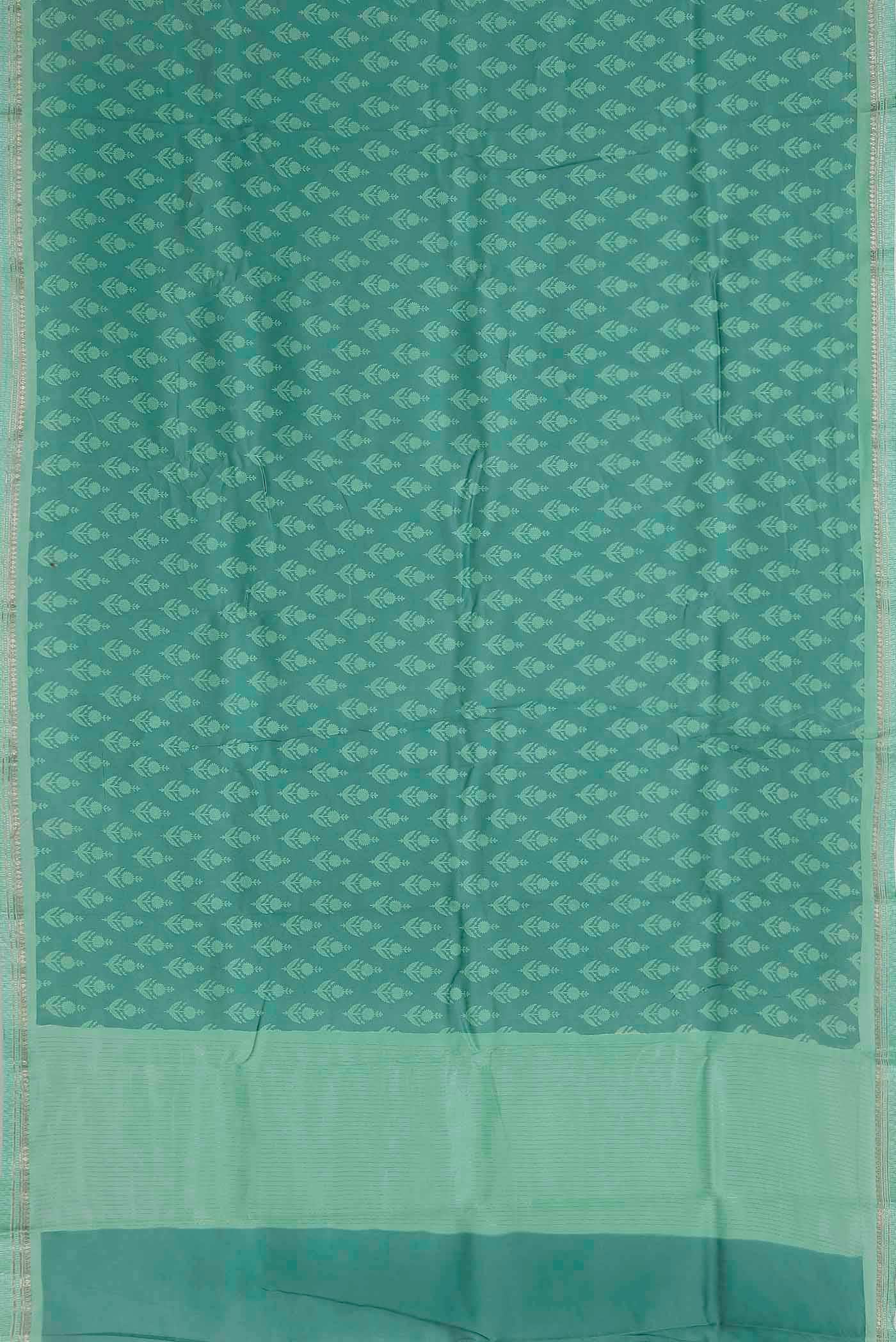 Green Chanderi Silk Cotton Saree