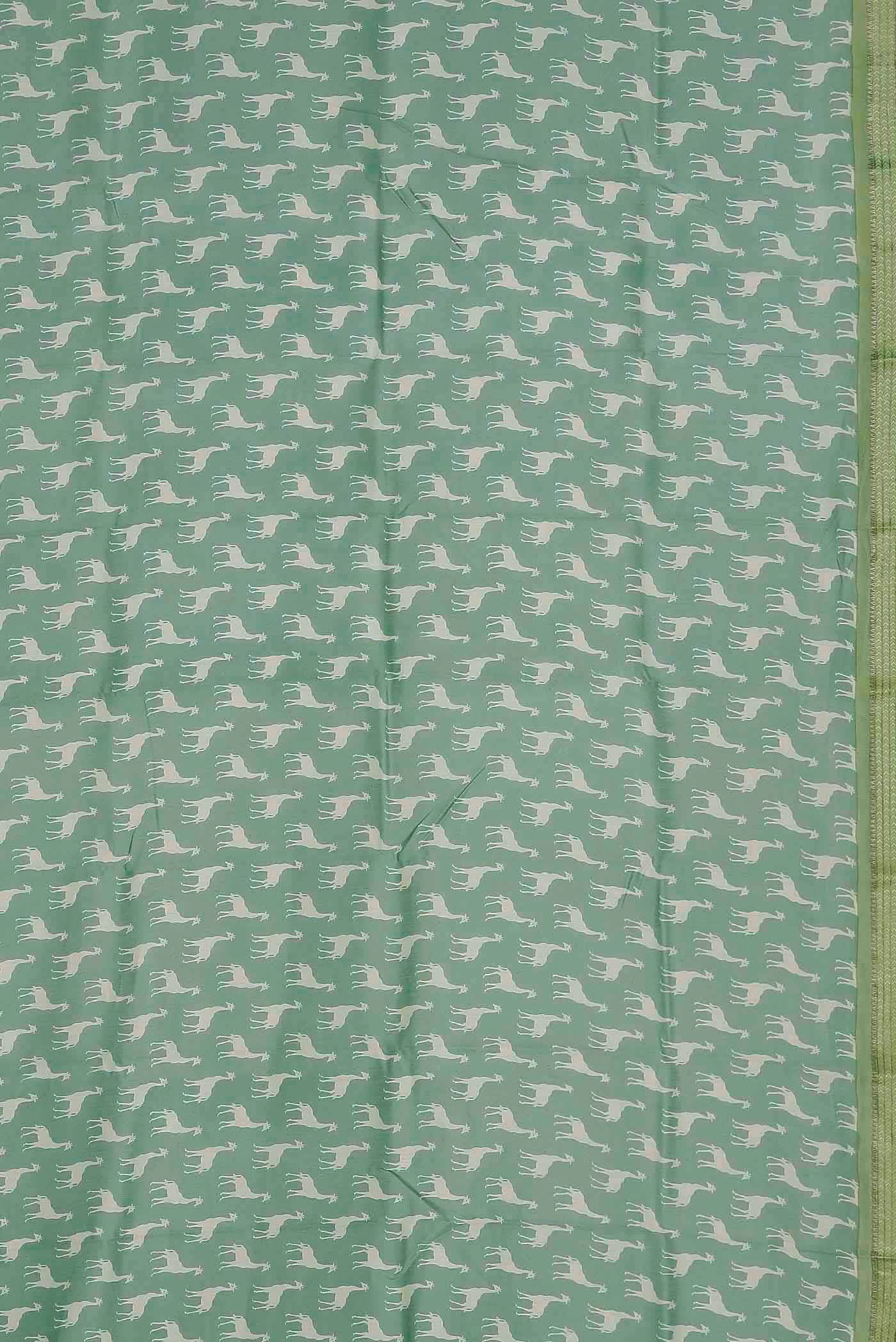 Green Chanderi Silk Cotton Saree