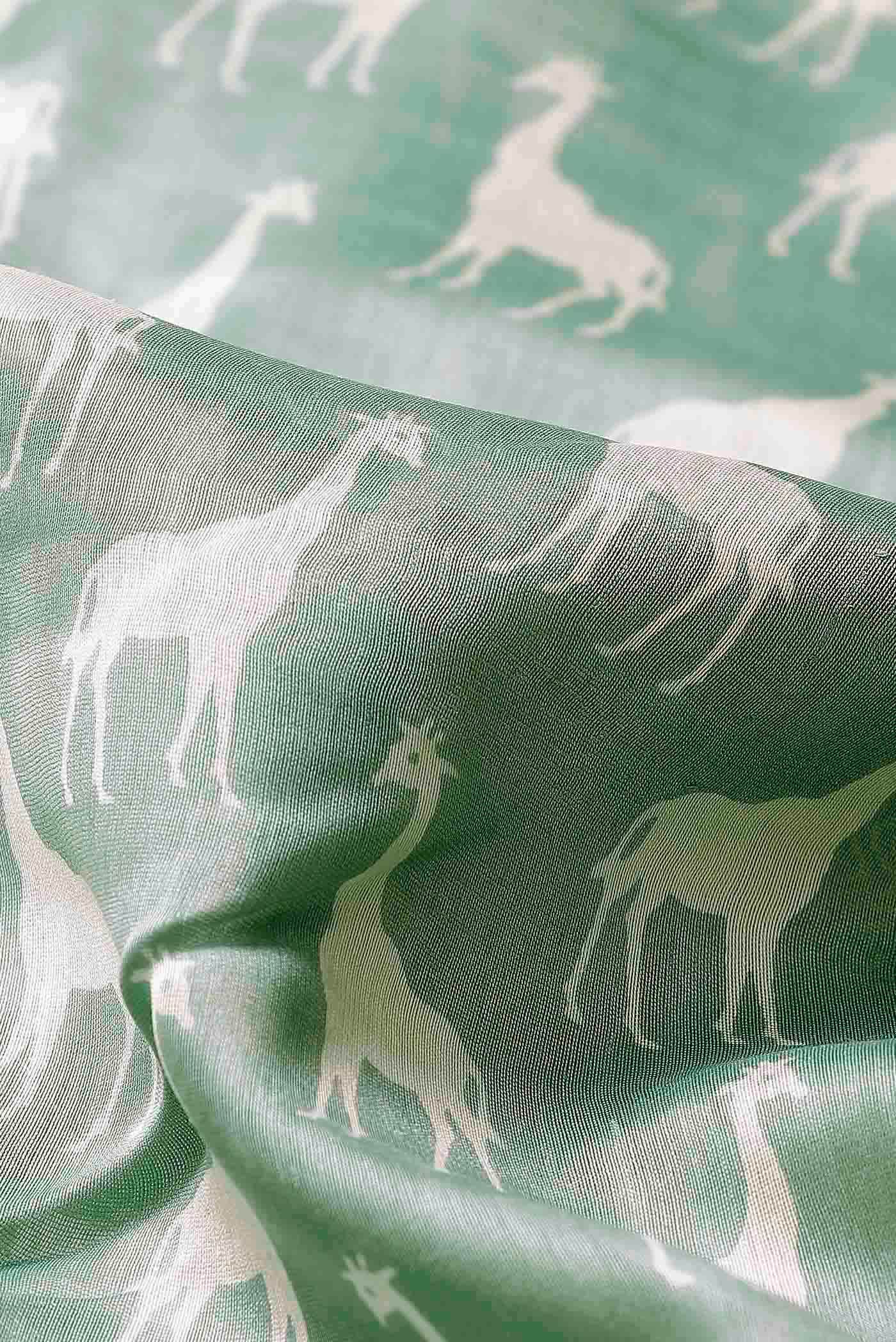 Green Chanderi Silk Cotton Saree