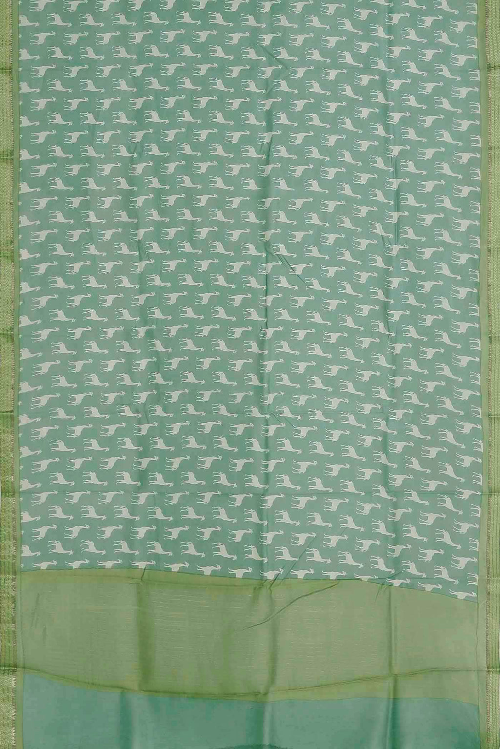 Green Chanderi Silk Cotton Saree