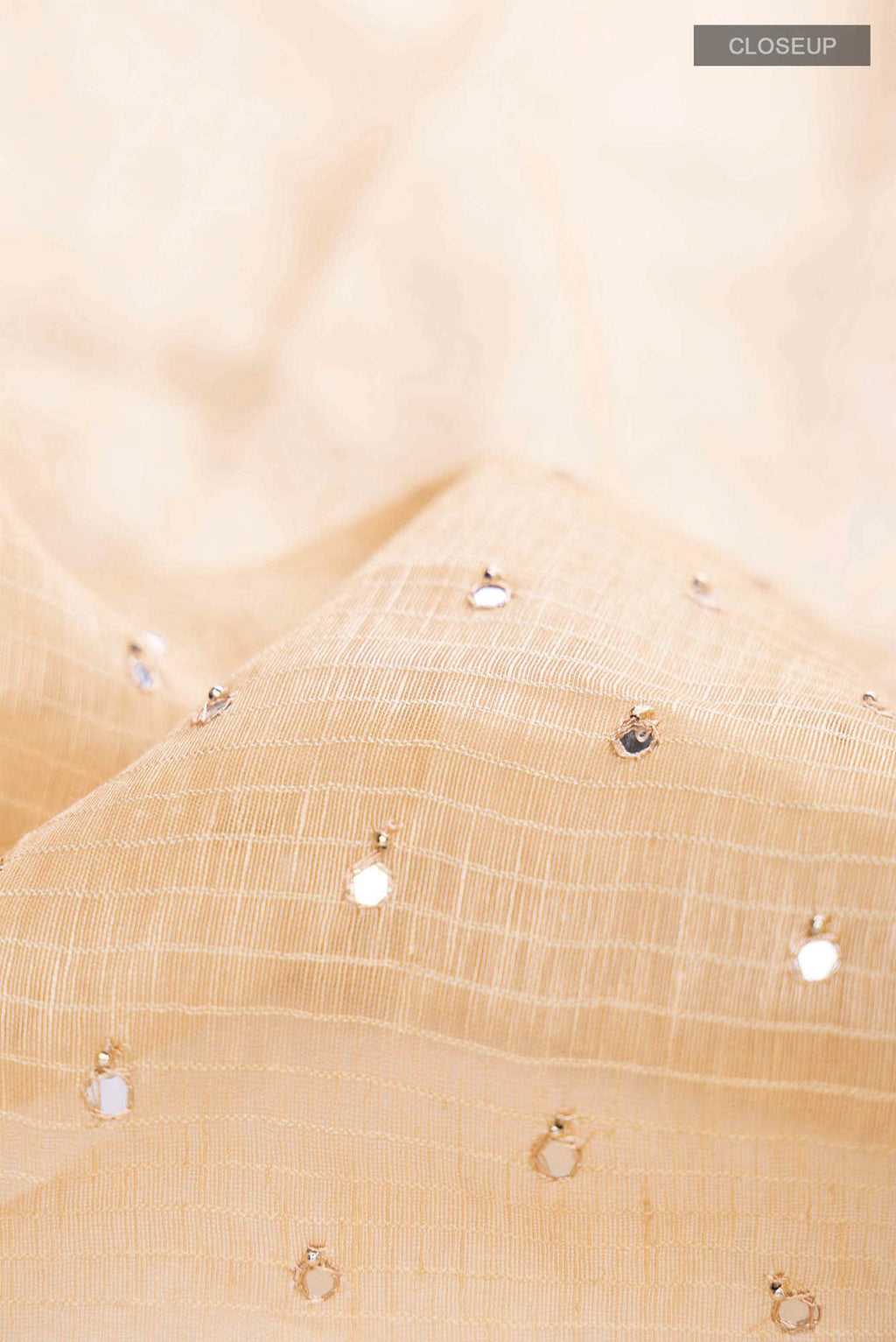 Beige Linen Saree