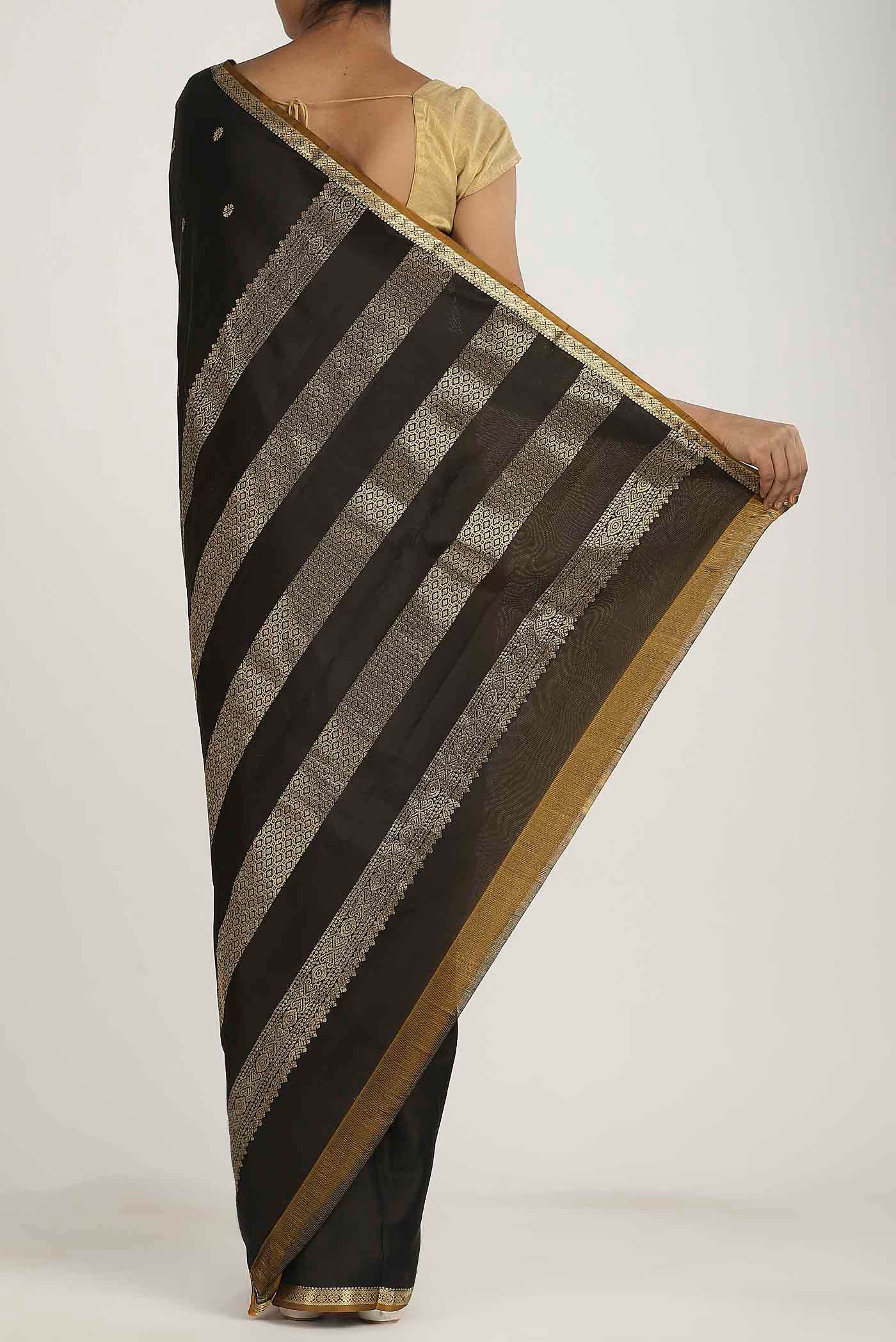 Black Kanchipuram Silk Saree