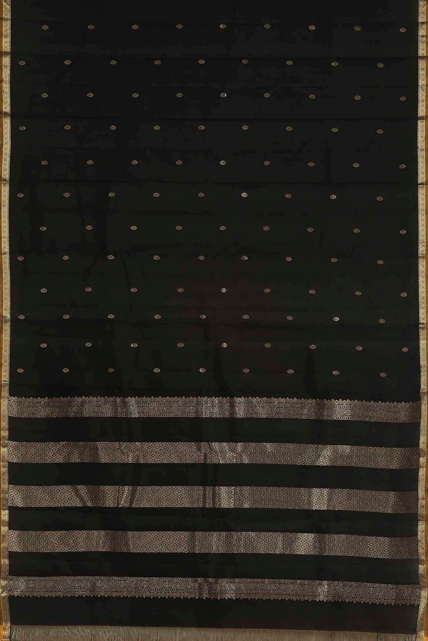Black Kanchipuram Silk Saree