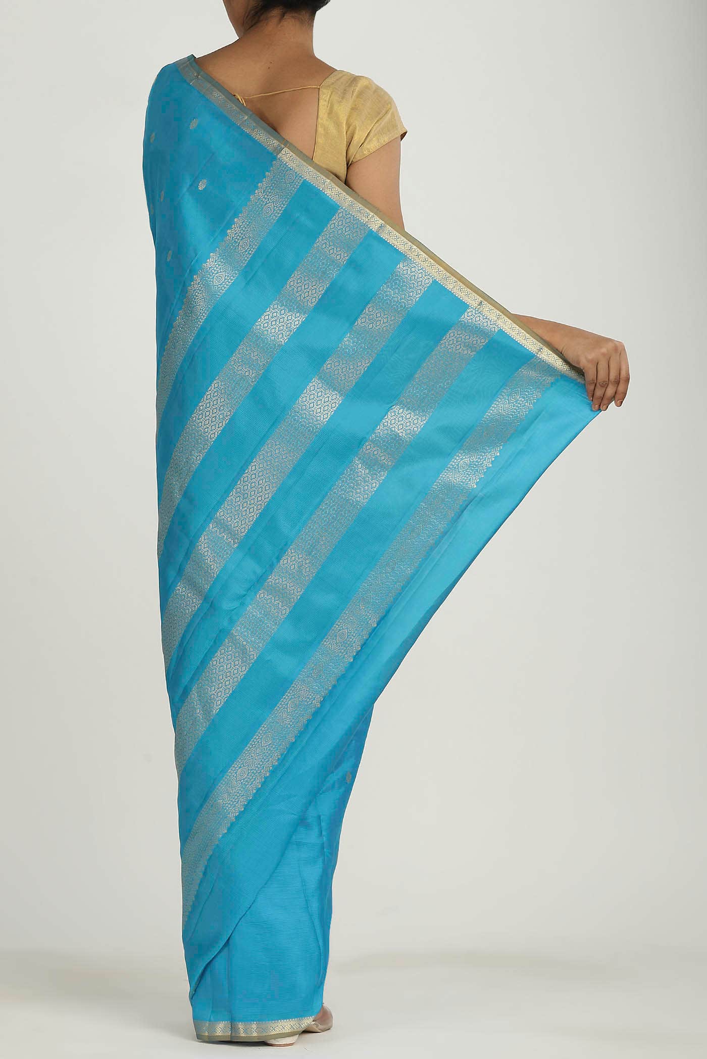 Blue Kanchipuram Silk Saree