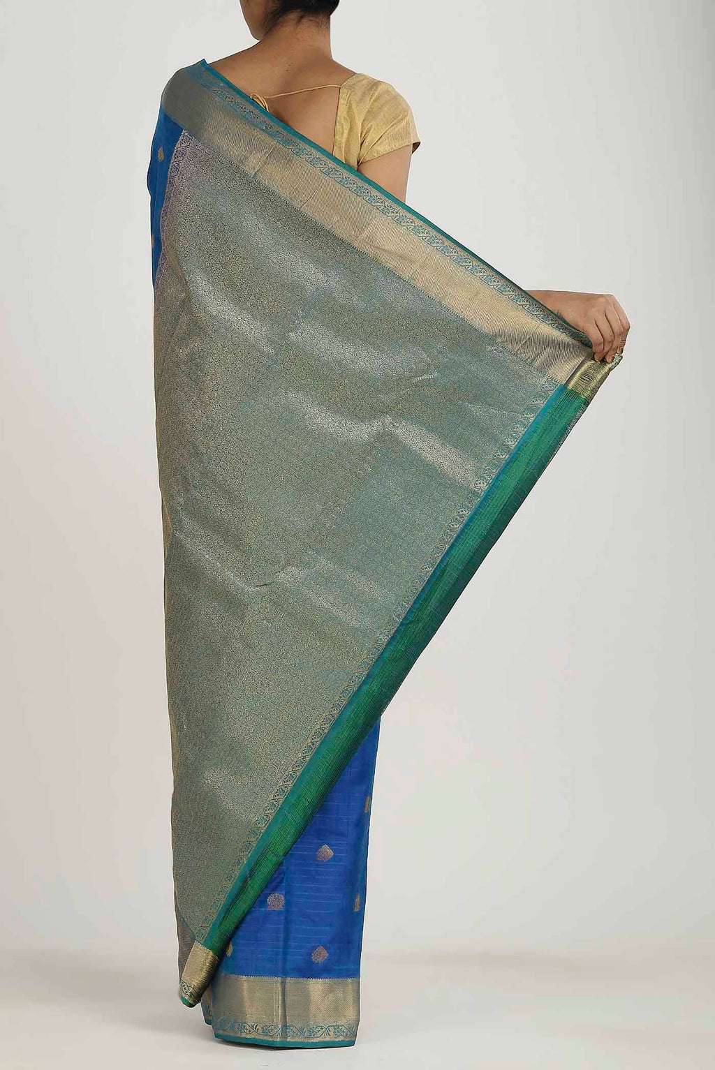 Blue Kanchipuram Silk Saree
