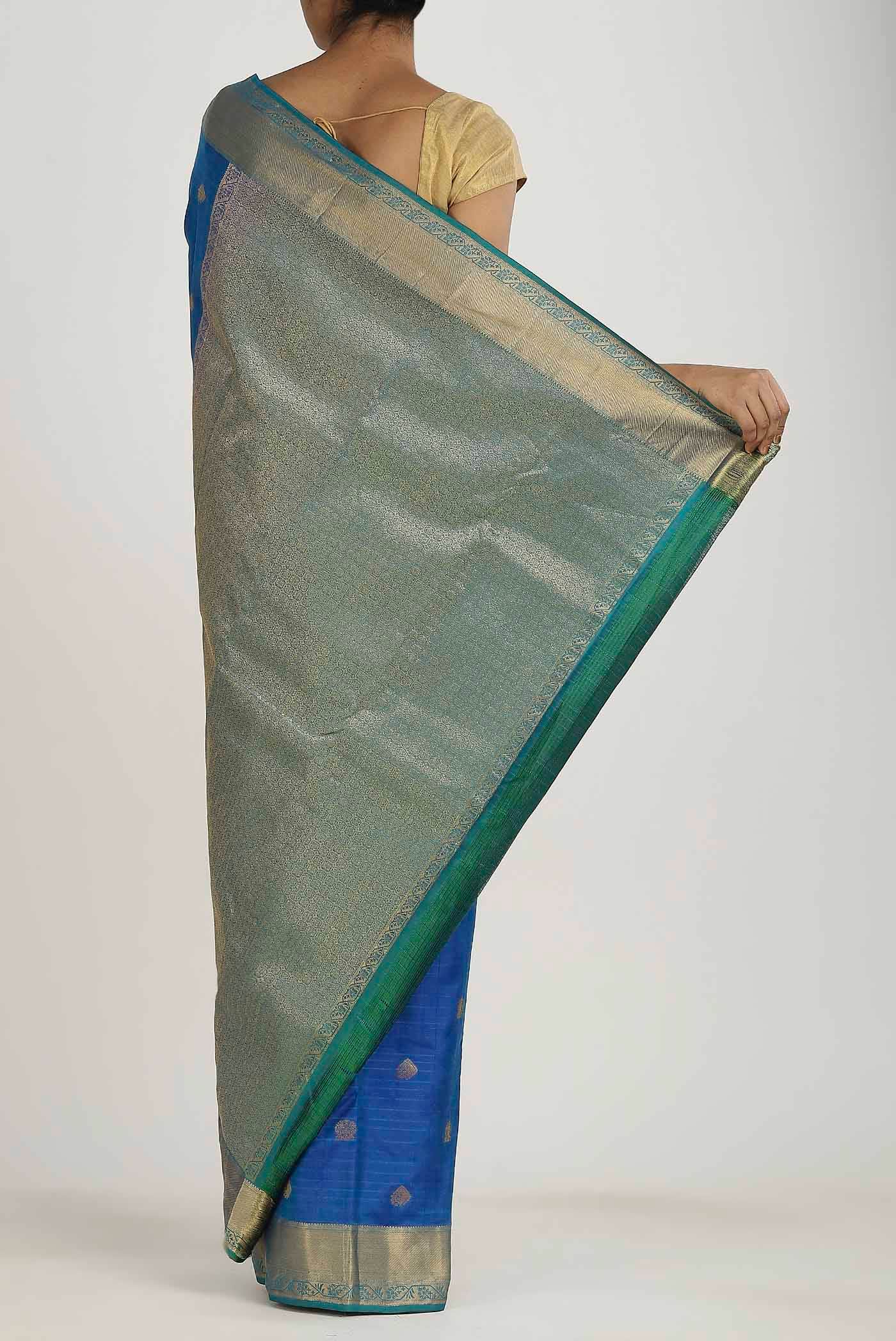 Blue Kanchipuram Silk Saree