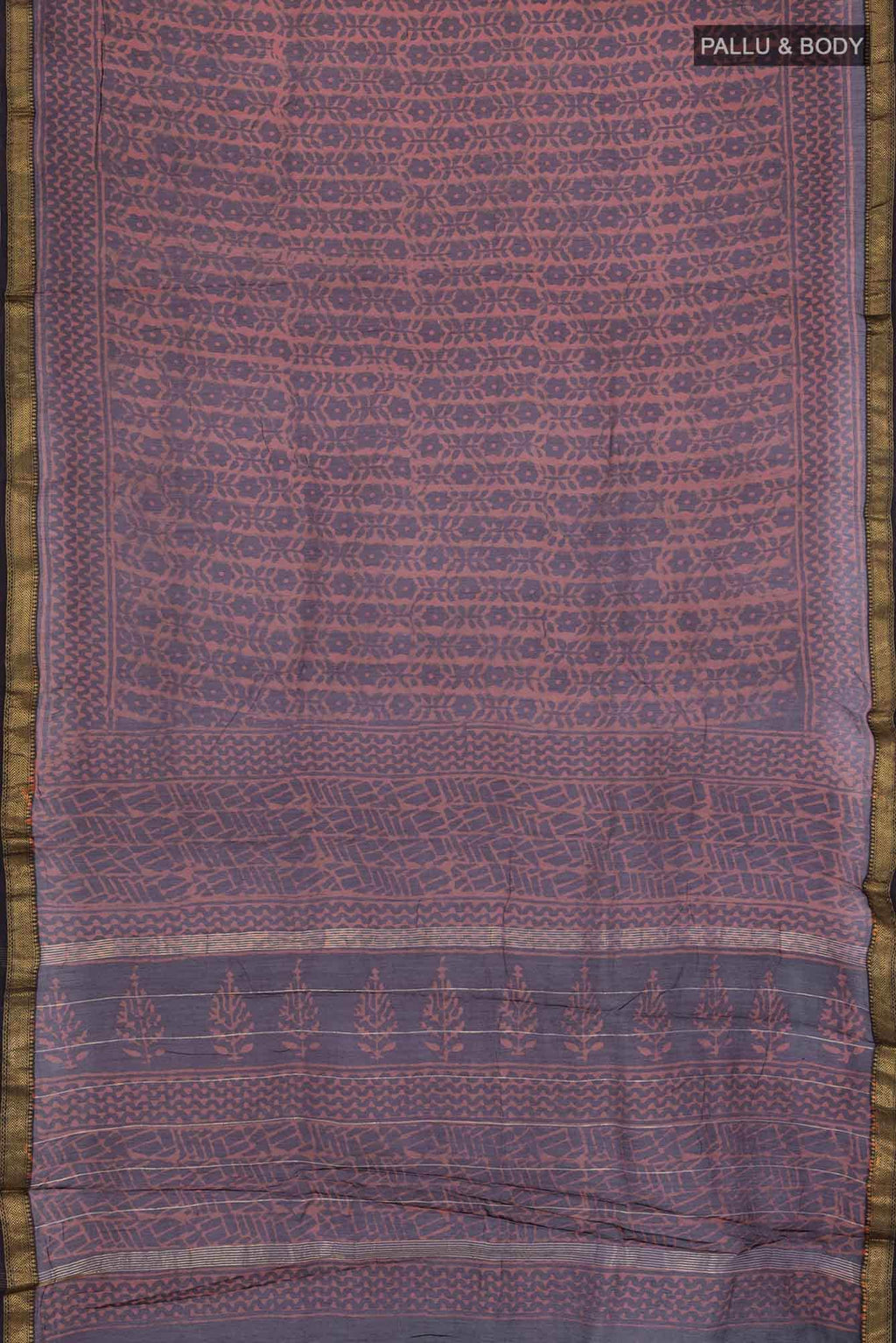 Deep Red Maheshwari Silk Cotton Saree