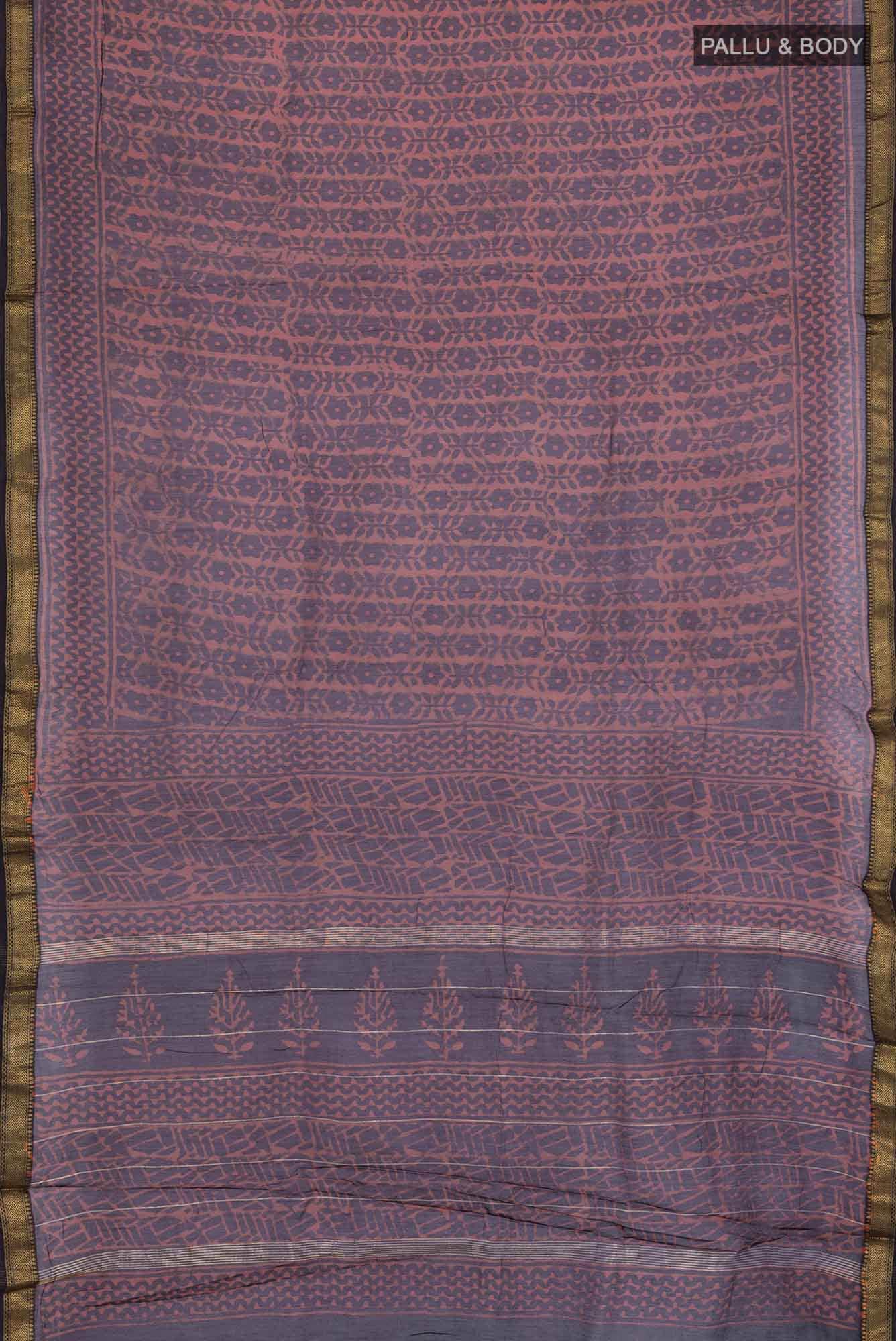 Deep Red Maheshwari Silk Cotton Saree