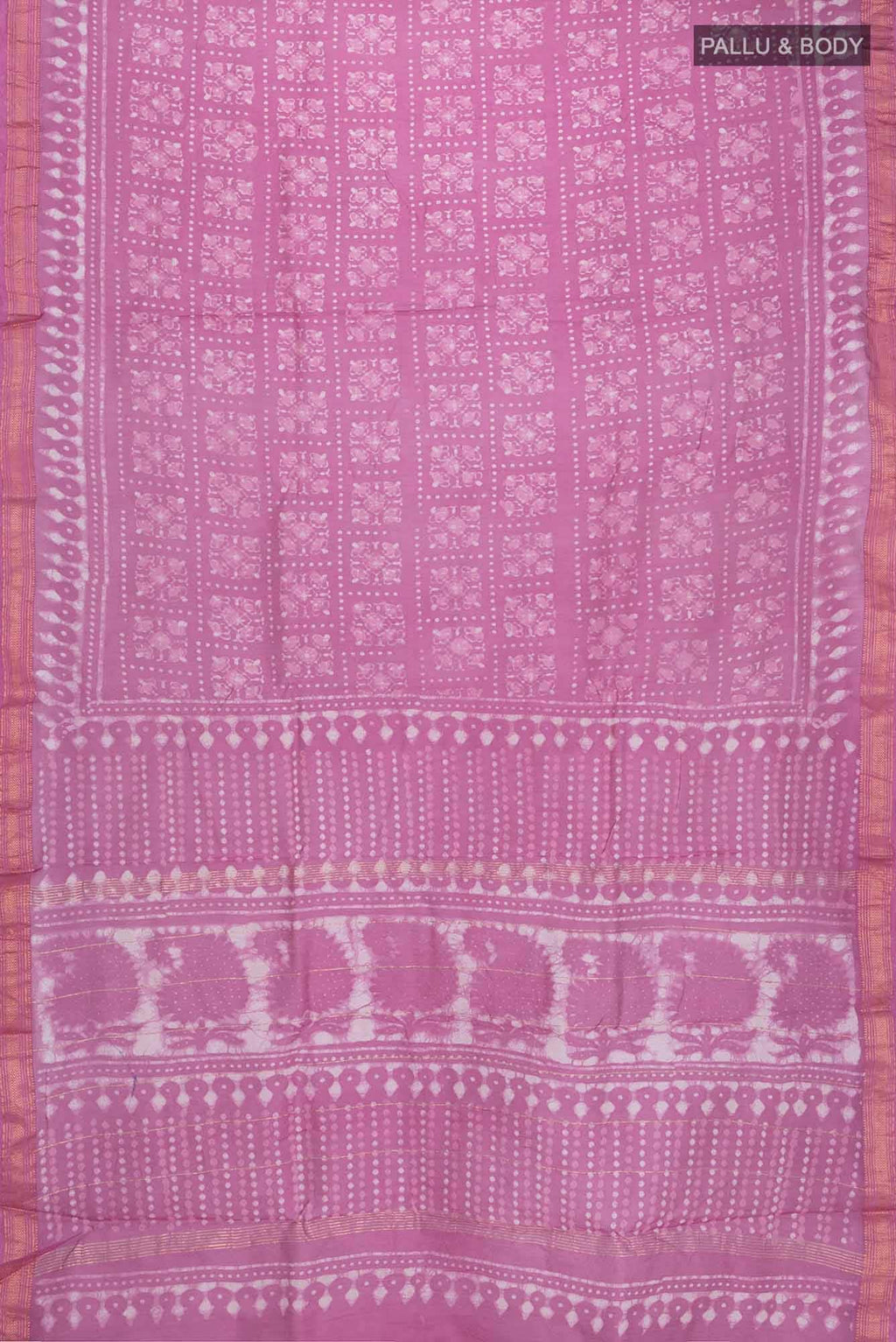 Rose pink Maheshwari Silk Cotton Saree