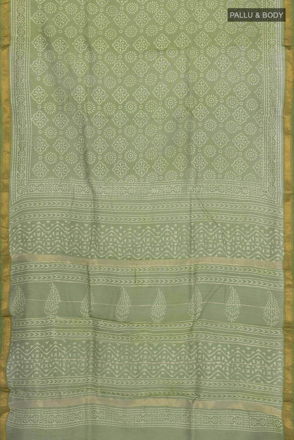 Mehandi Green Maheshwari Silk Cotton Saree